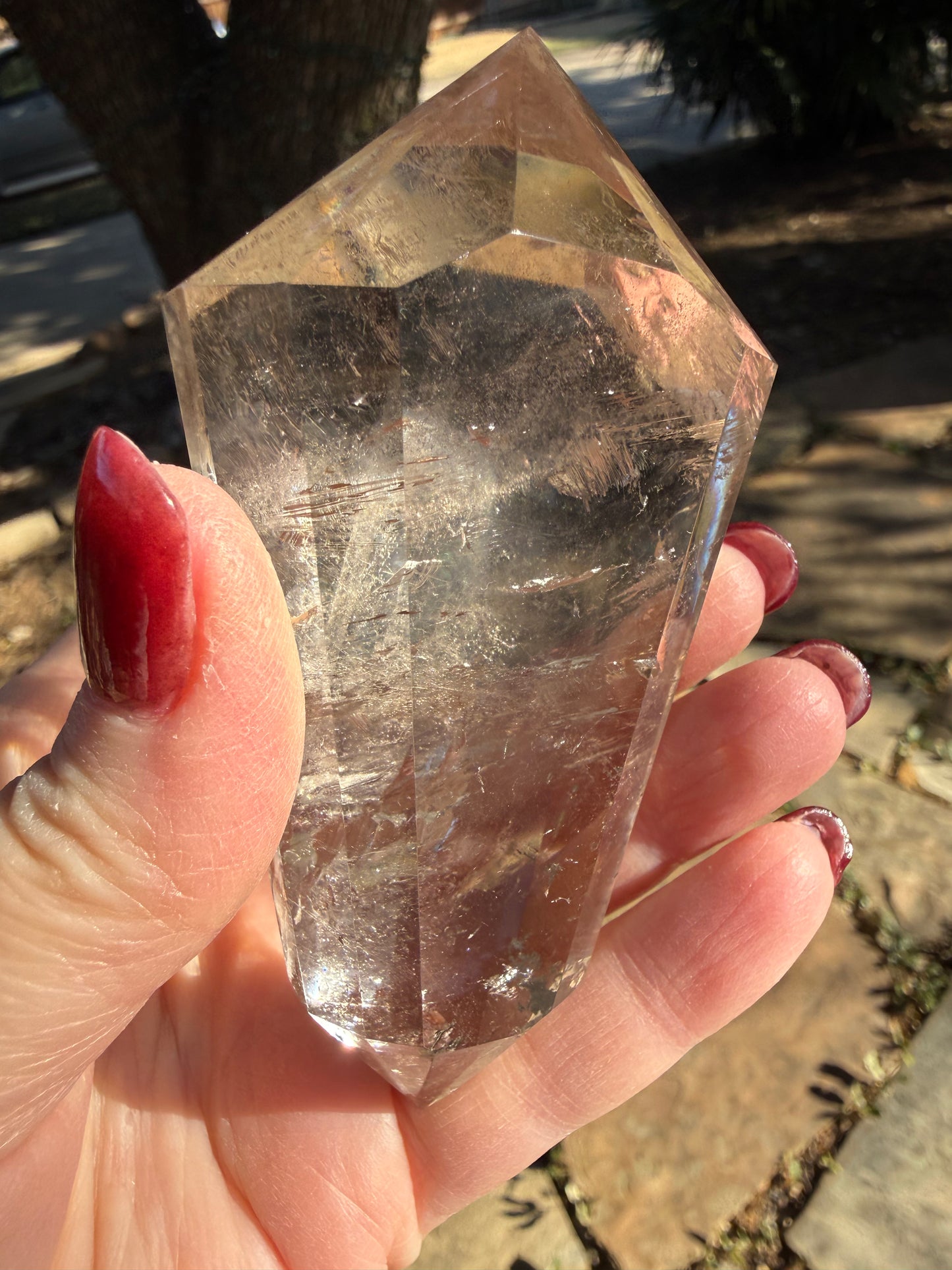 Lemurian Quartz Flat Wand, High Vibration Crystal Healing, 4x2”