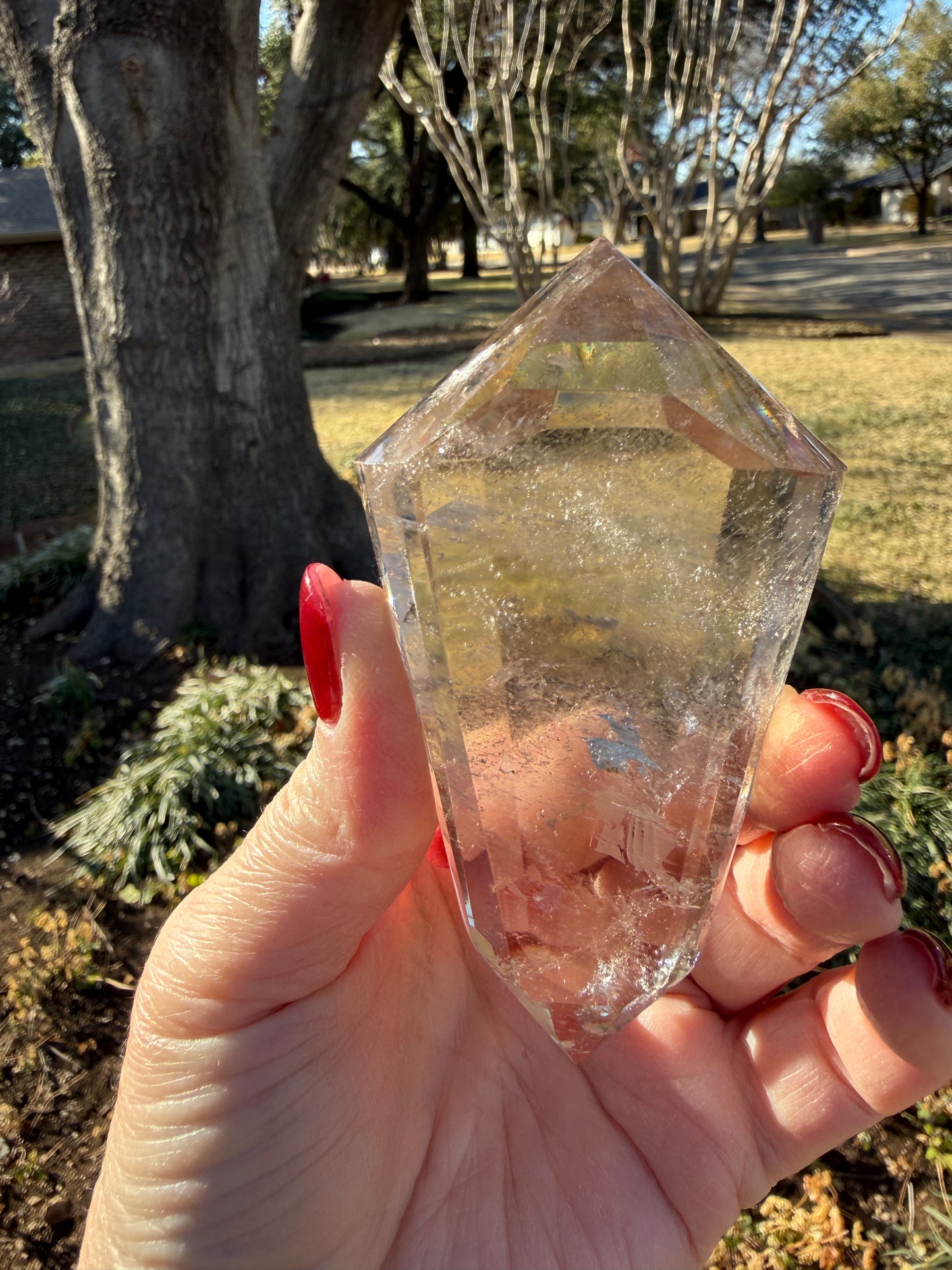 Lemurian Quartz Flat Wand, High Vibration Crystal Healing, 4x2”