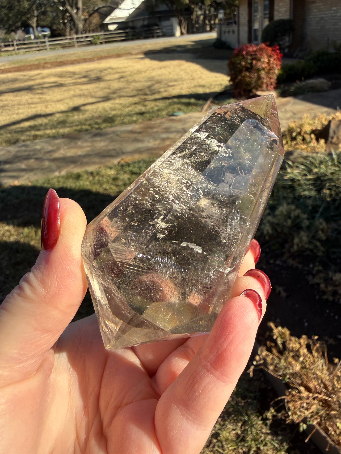 Lemurian Quartz Flat Wand, High Vibration Crystal Healing, 4x2”