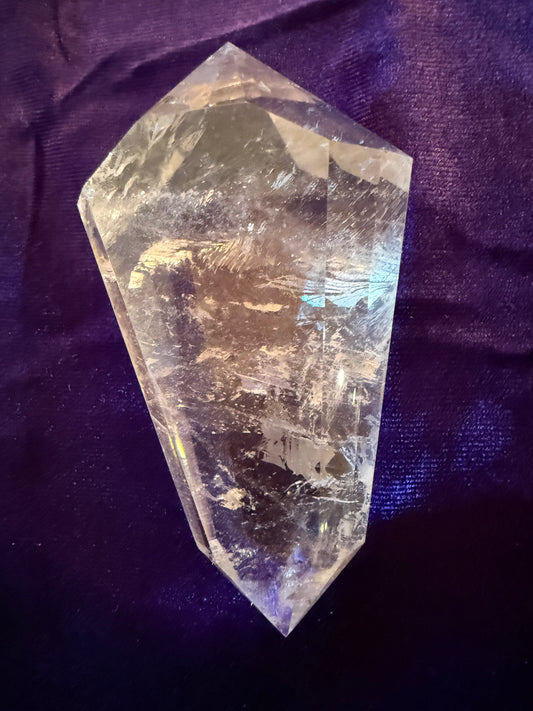 Lemurian Quartz Flat Wand, High Vibration Crystal Healing, 4x2”