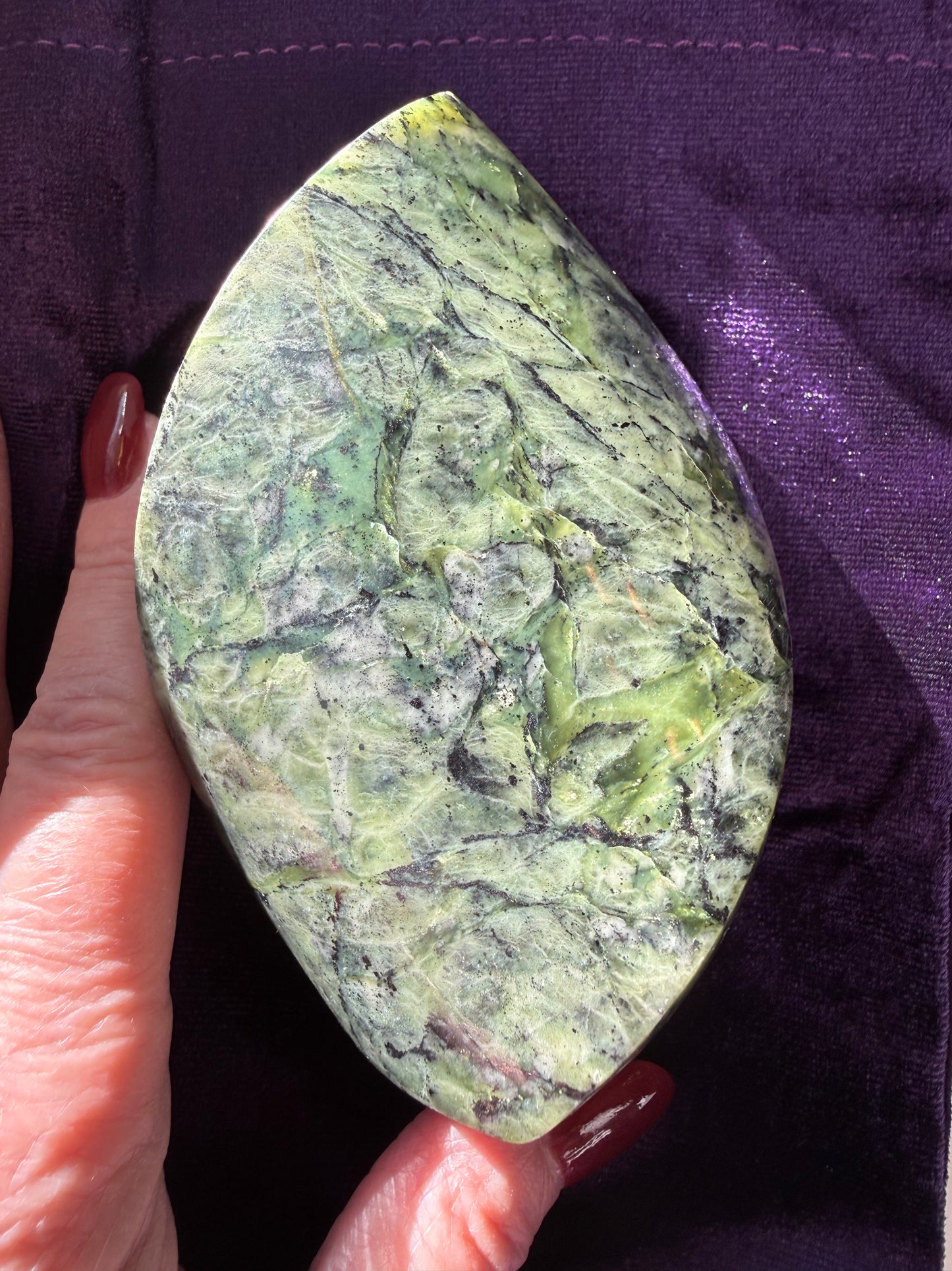 Jungle Jade Flame, Exquisite, approx 4.25”, gift, new in shop, healing crystals