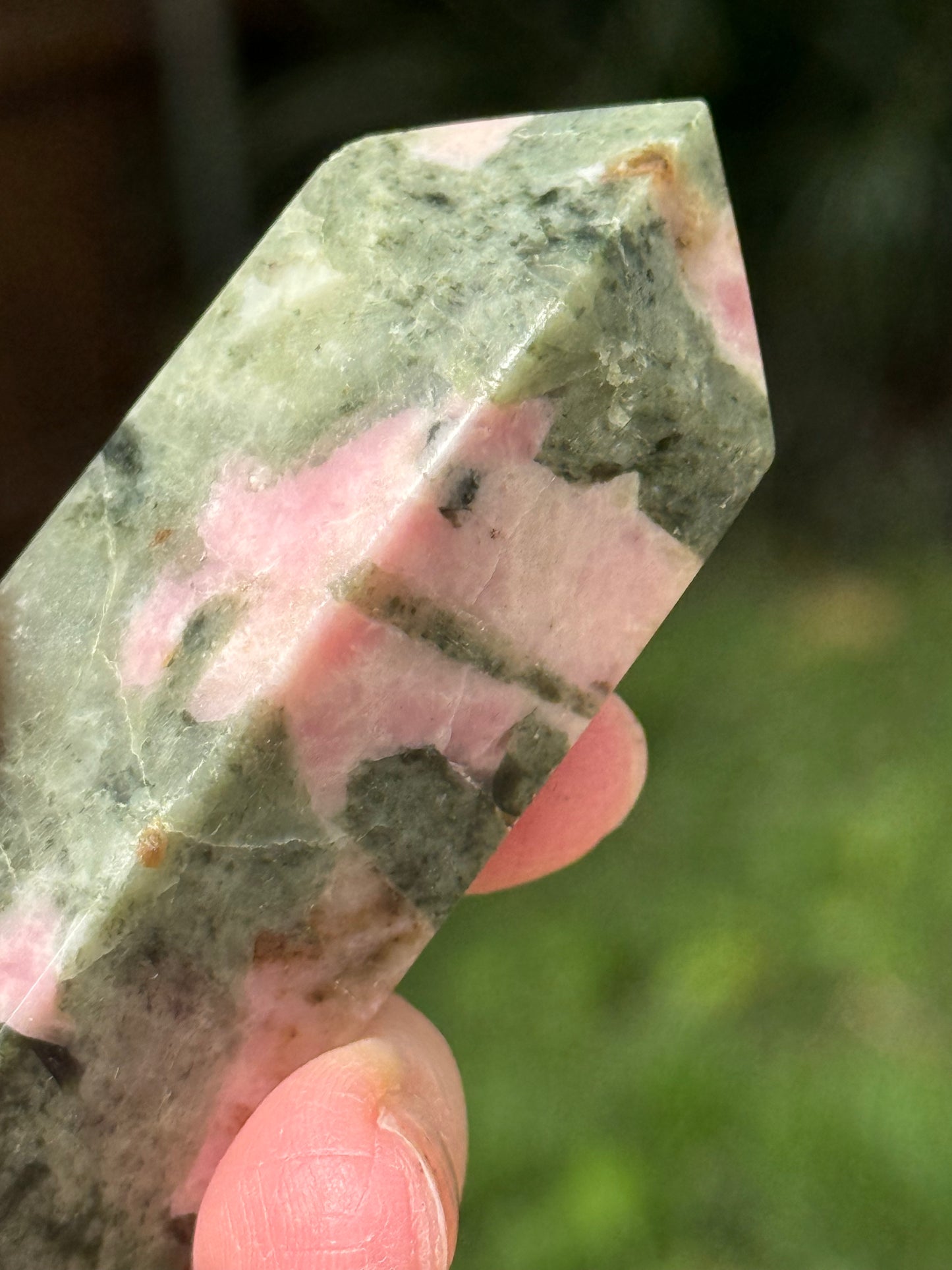Pink Opal Tower, 3.2”steady heart and crown chakra