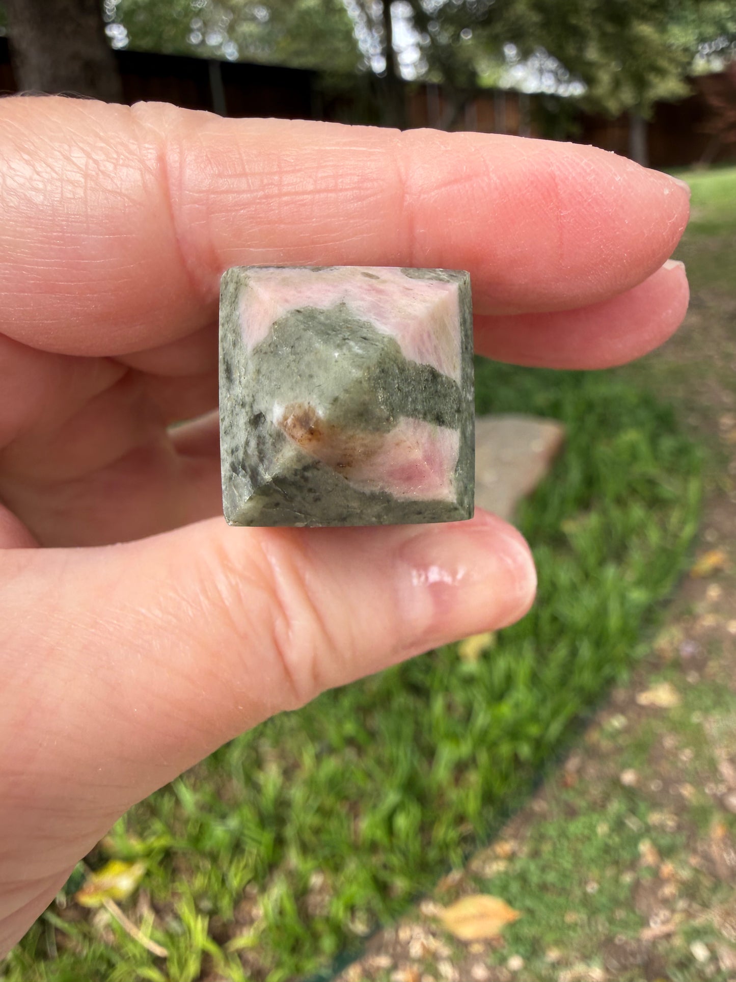 Pink Opal Tower, 3.2”steady heart and crown chakra