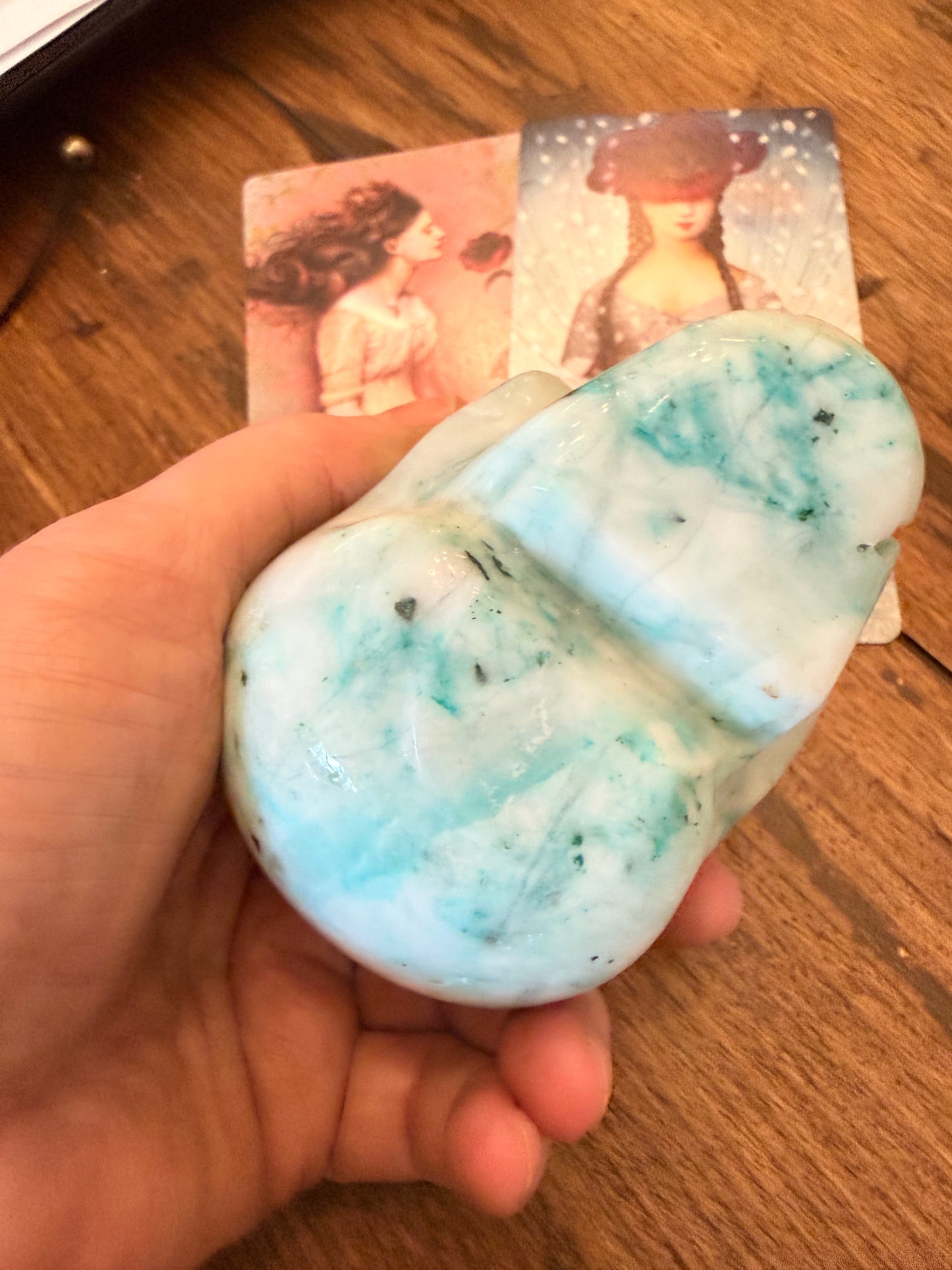 Phoenix Skull, 3.25”, fantastic color, rare stone