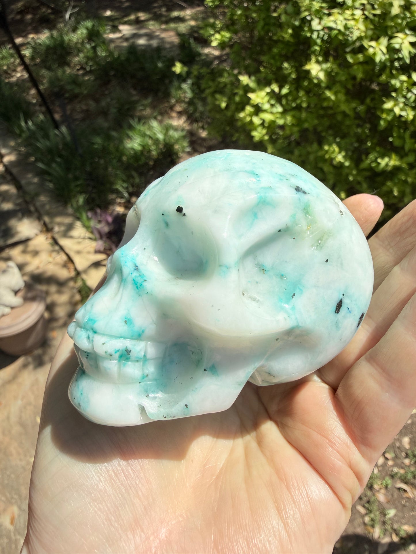 Phoenix Skull, 3.25”, fantastic color, rare stone