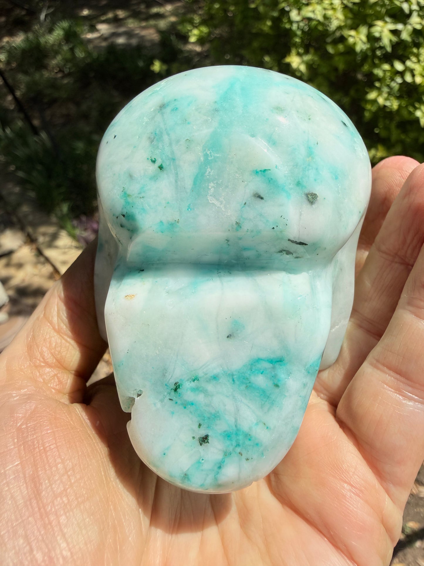 Phoenix Skull, 3.25”, fantastic color, rare stone