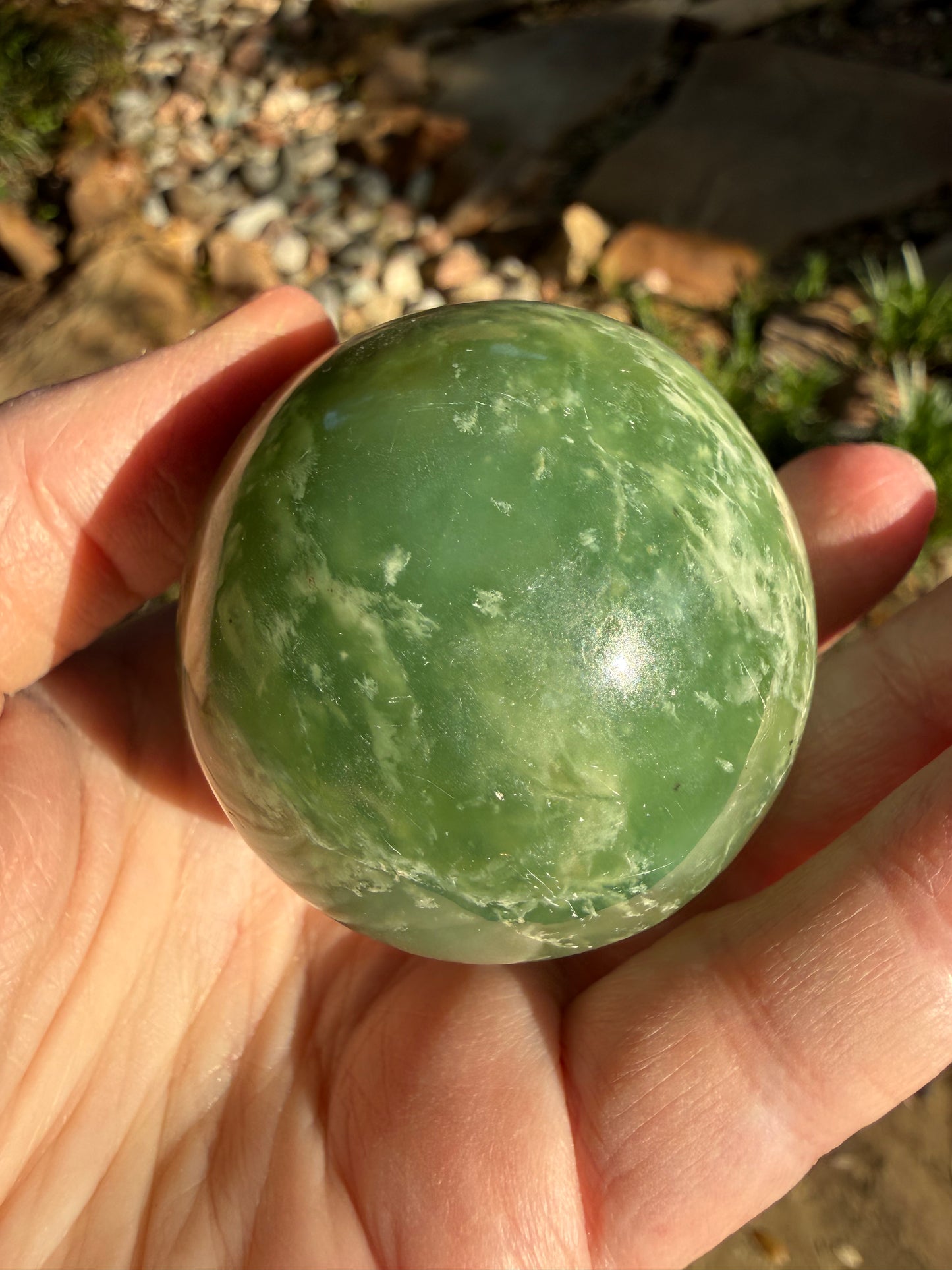 Large Grape Jade Egg, 2.75”, perfect quality