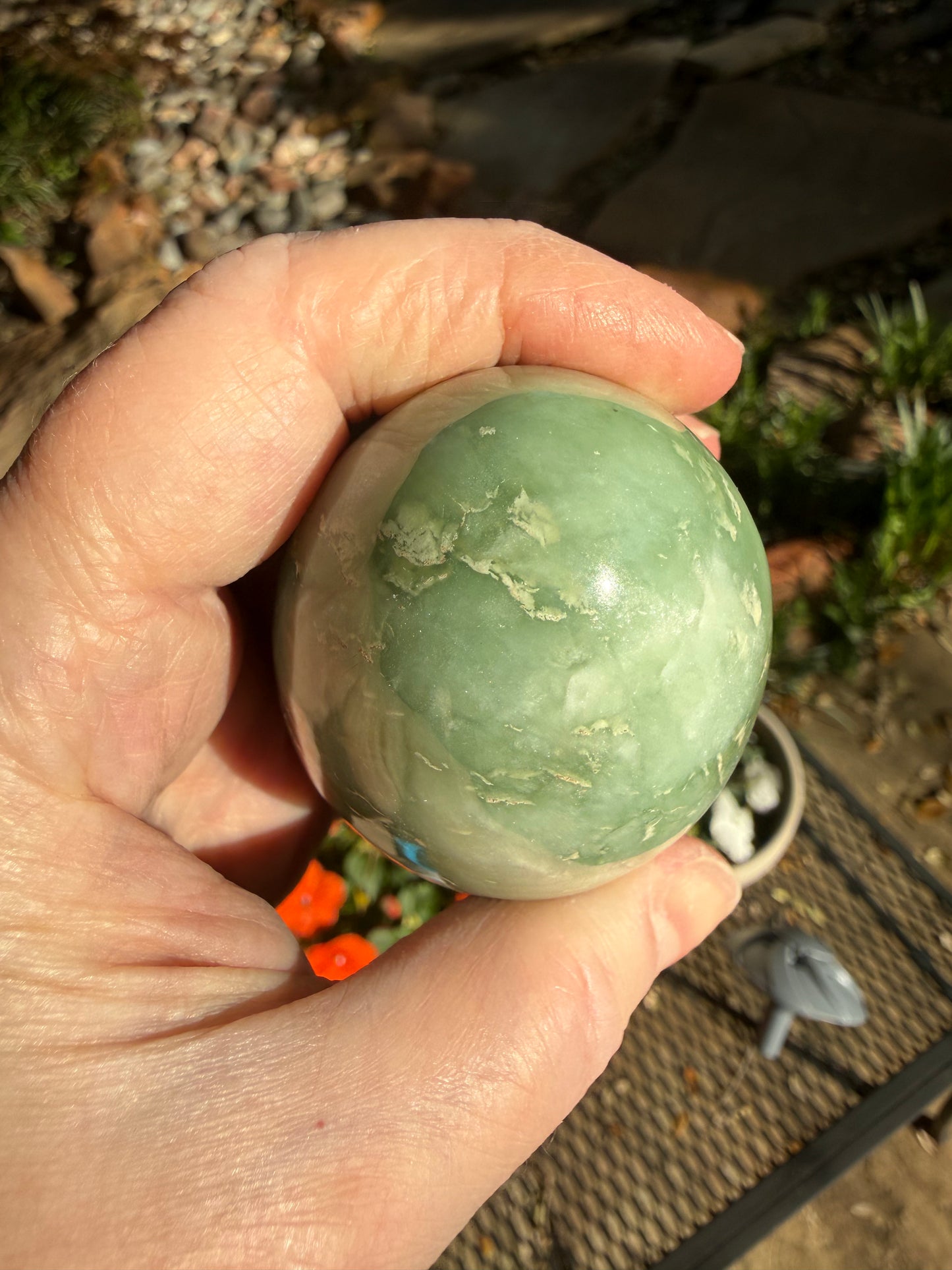 Large Grape Jade Egg, 2.75”, perfect quality