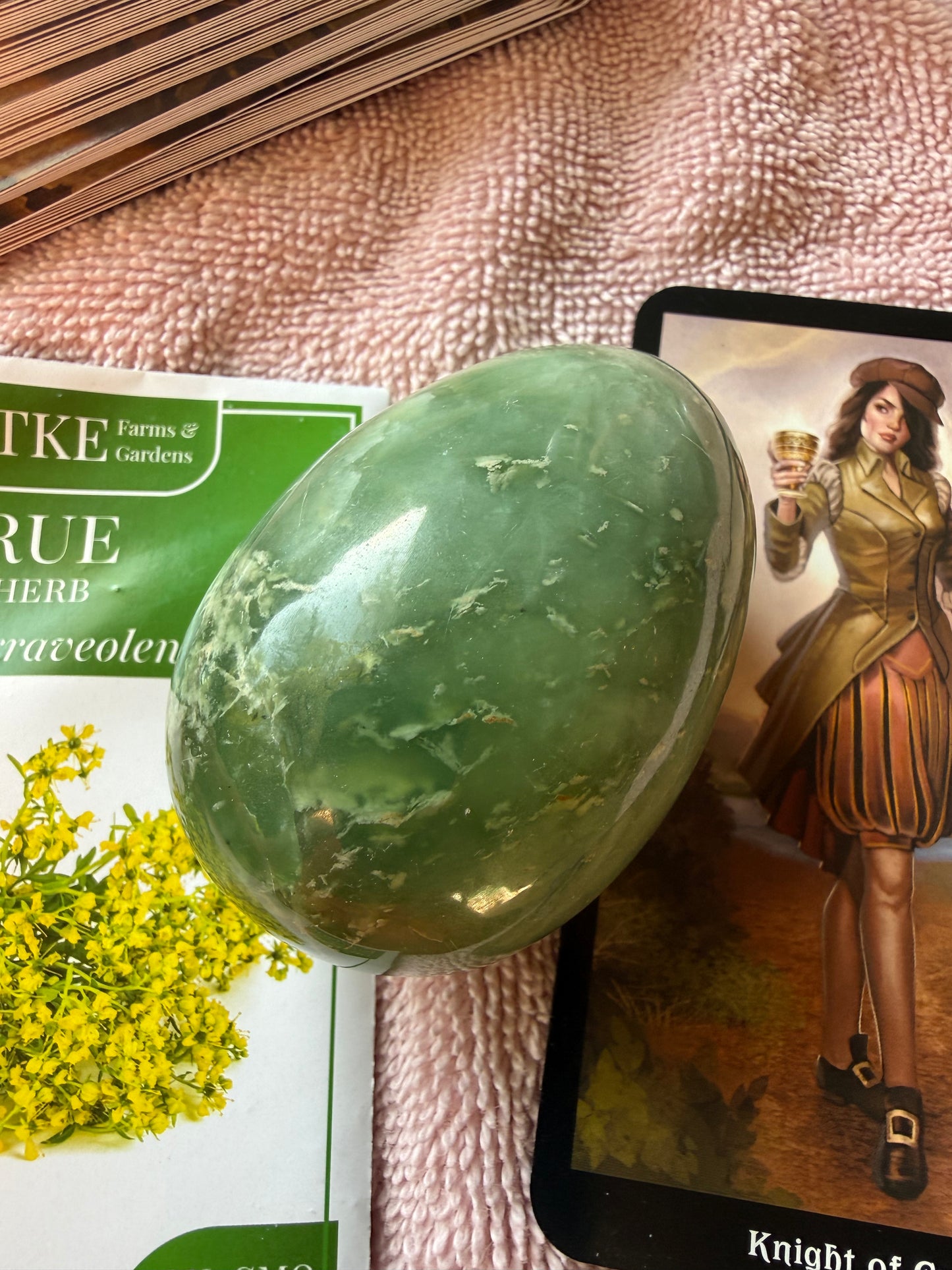 Large Grape Jade Egg, 2.75”, perfect quality