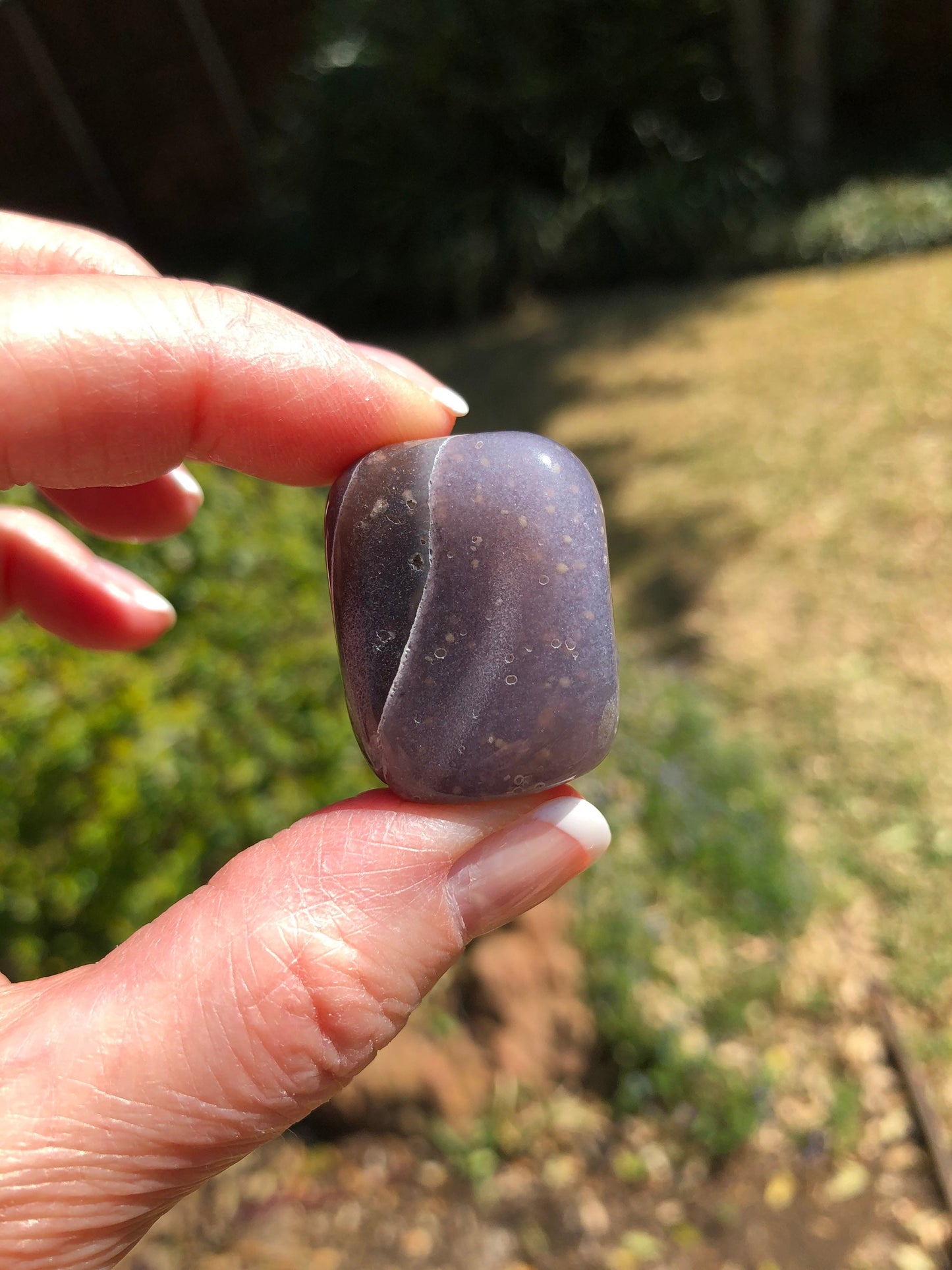 Purple Grape Agate Tumble, mine-fresh, authentic, gift, meditation, premium crystals