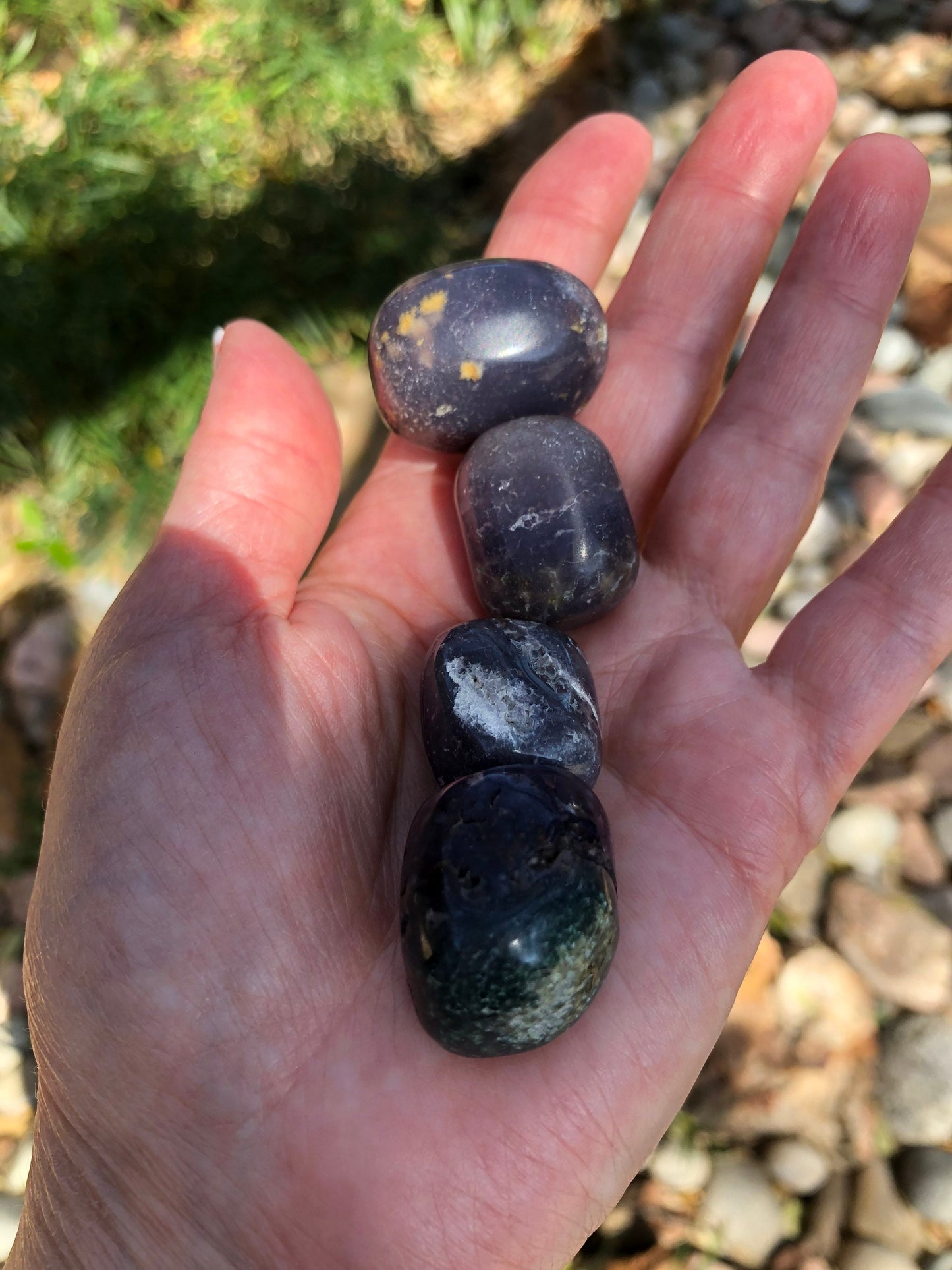 Purple Grape Agate Tumble, mine-fresh, authentic, gift, meditation, premium crystals