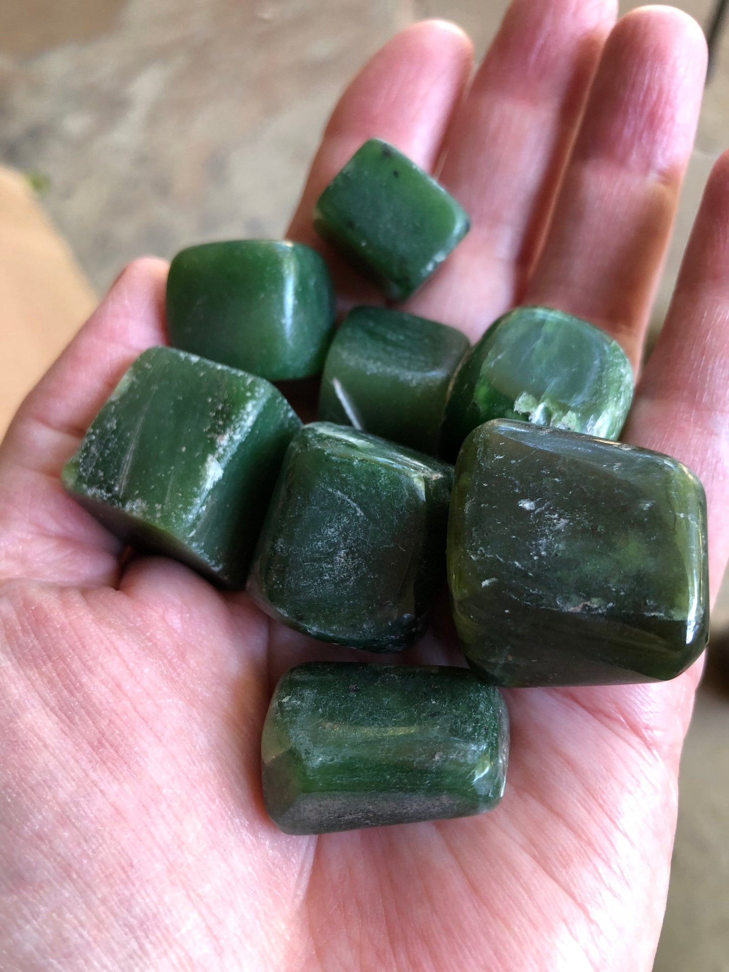 Nephrite Jade Tumble, new, beautiful premium, gifts, crystals, crystal healing