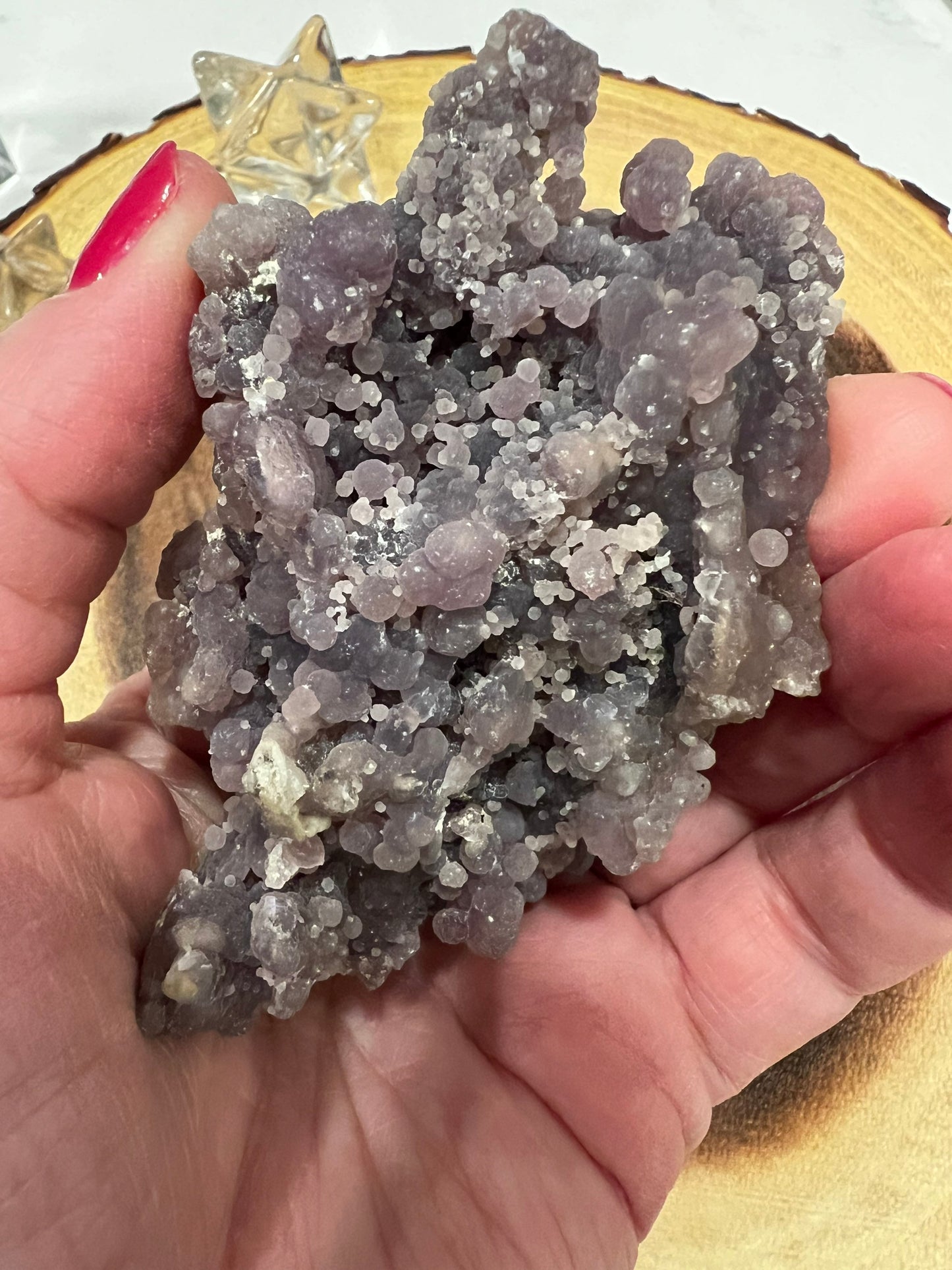 Druzy Grape Agate raw, 3.9 ounces, new, gifts, altar, high vibration crystals, crystal healing sessions