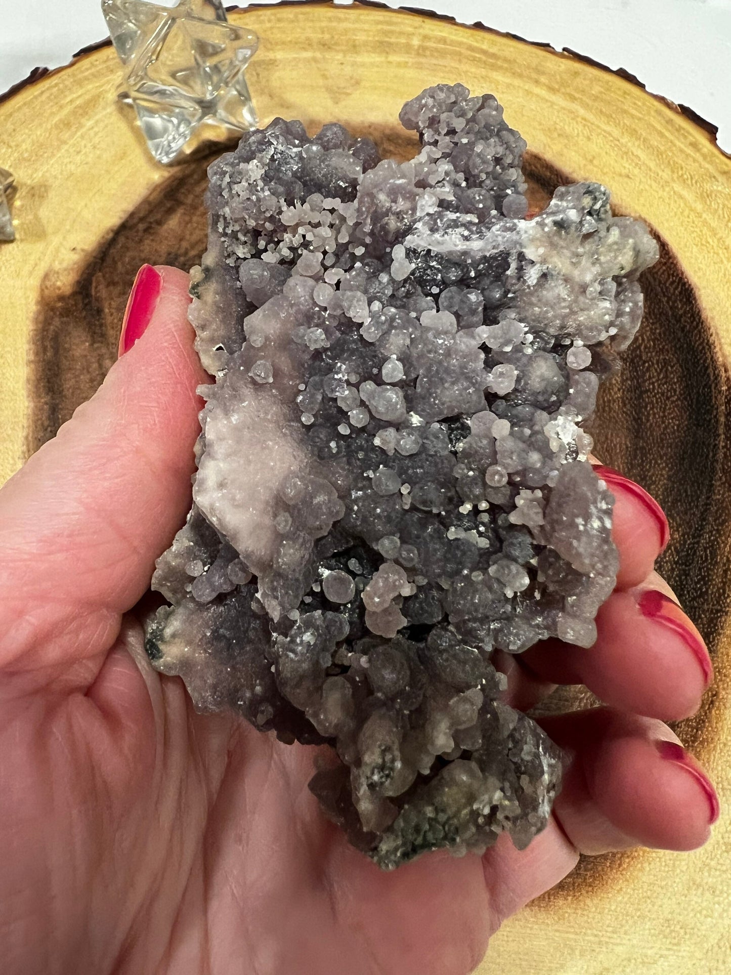 Druzy Grape Agate raw, 3.9 ounces, new, gifts, altar, high vibration crystals, crystal healing sessions