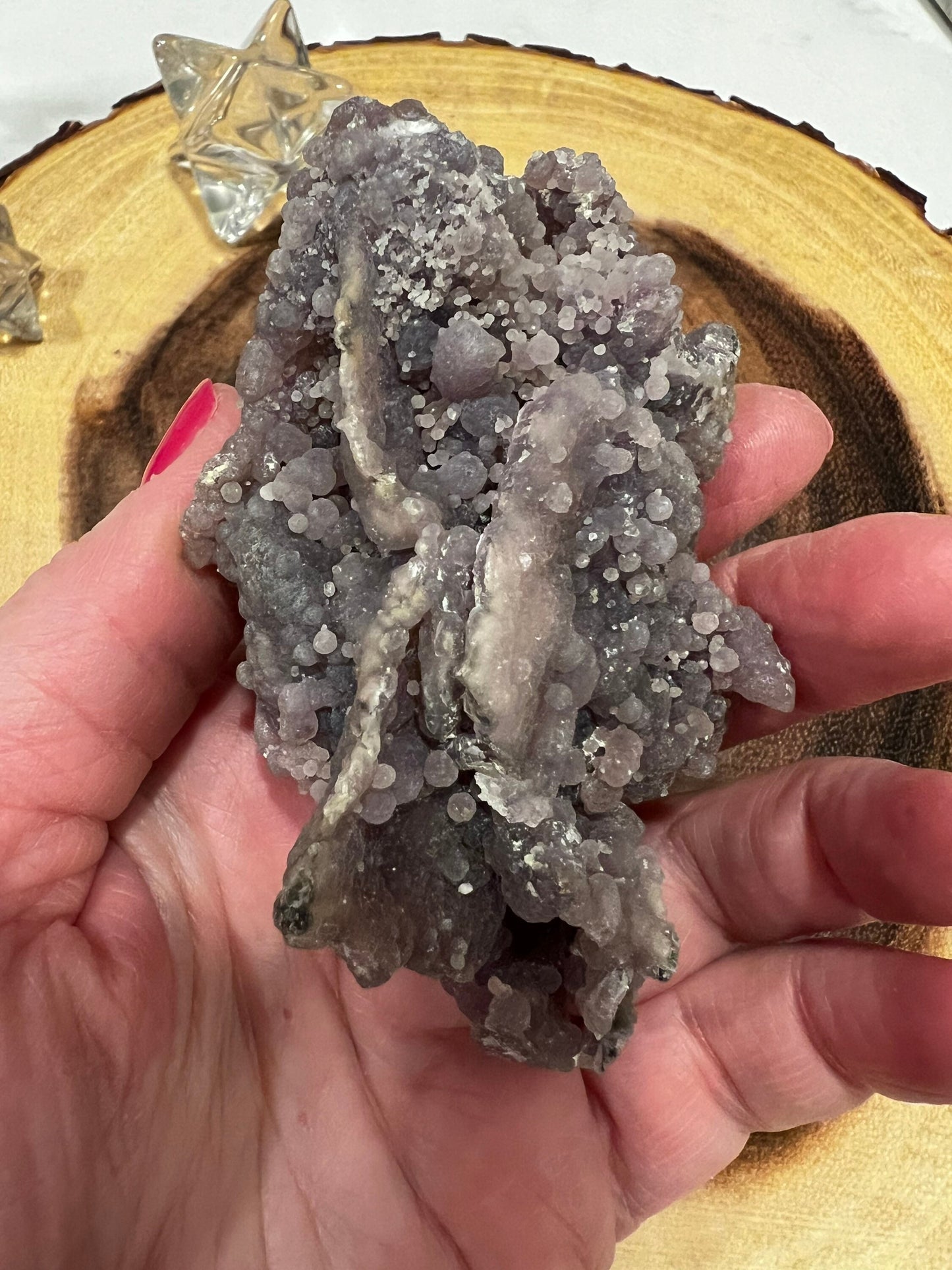 Druzy Grape Agate raw, 3.9 ounces, new, gifts, altar, high vibration crystals, crystal healing sessions