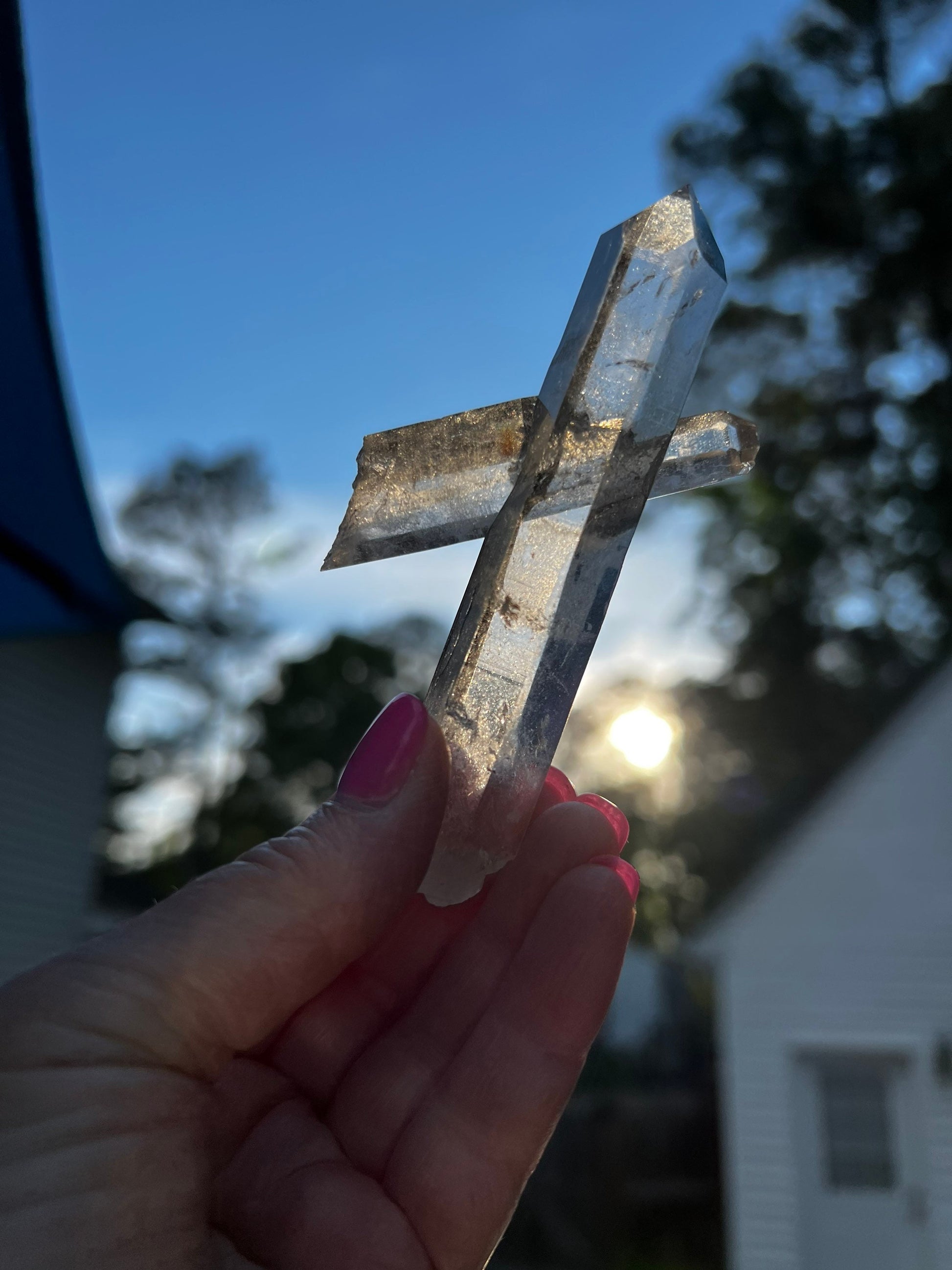 Lemurian Quartz wand family, new, fine, Lemurian healing, magick crystal, point, high vibration healing