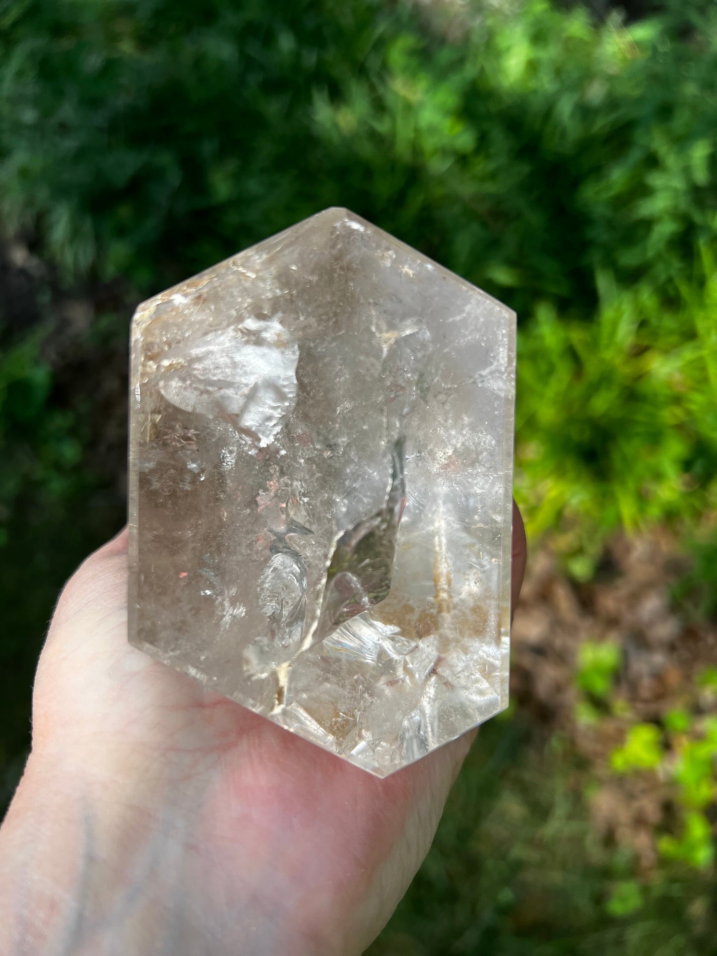 Lemurian Quartz Tower Museum Quality, new, rainbows, fine Lemurian healing, magick crystal, 3 pounds, 7.3”