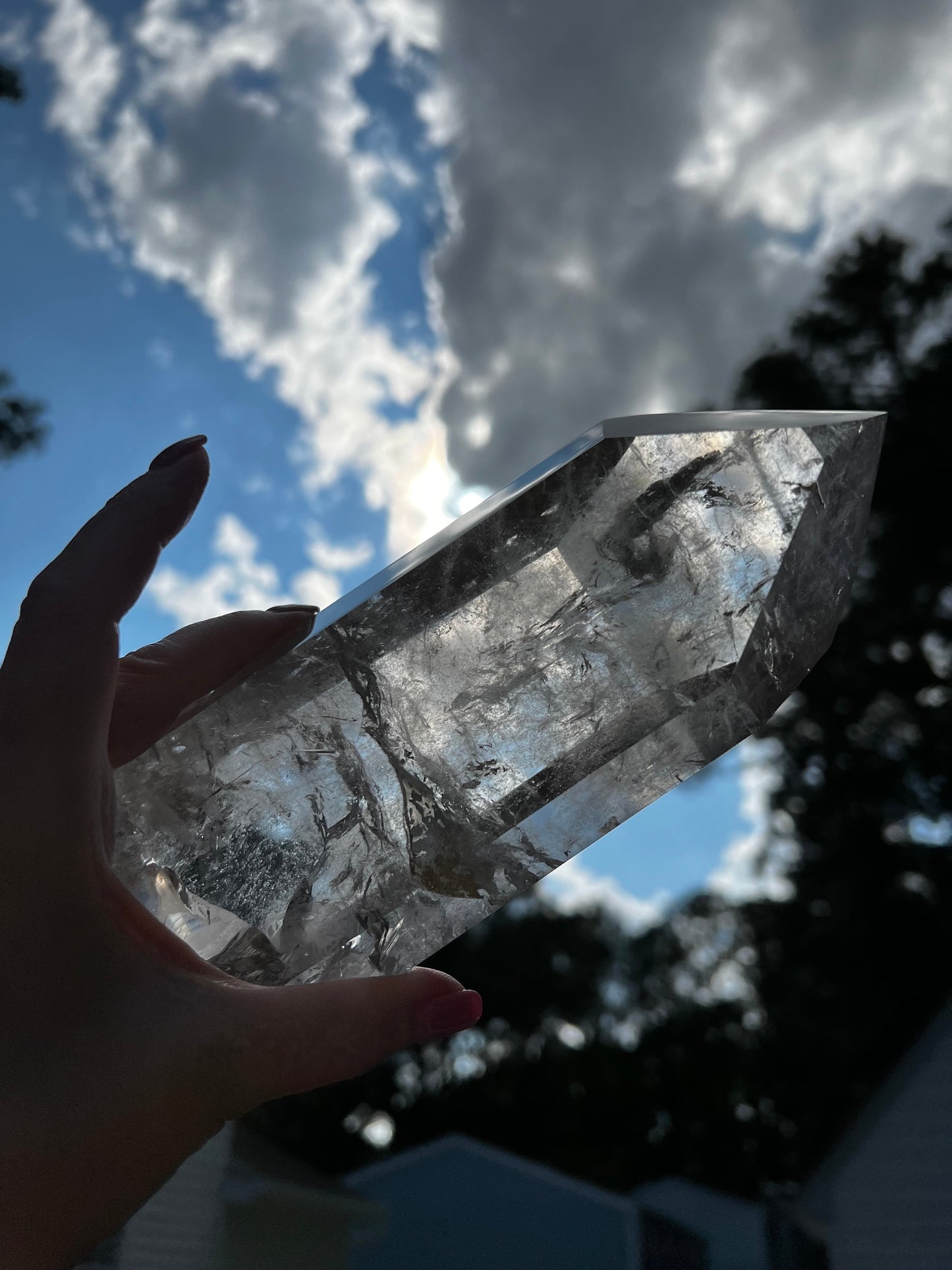 Lemurian Quartz Tower Museum Quality, new, rainbows, fine Lemurian healing, magick crystal, 3 pounds, 7.3”