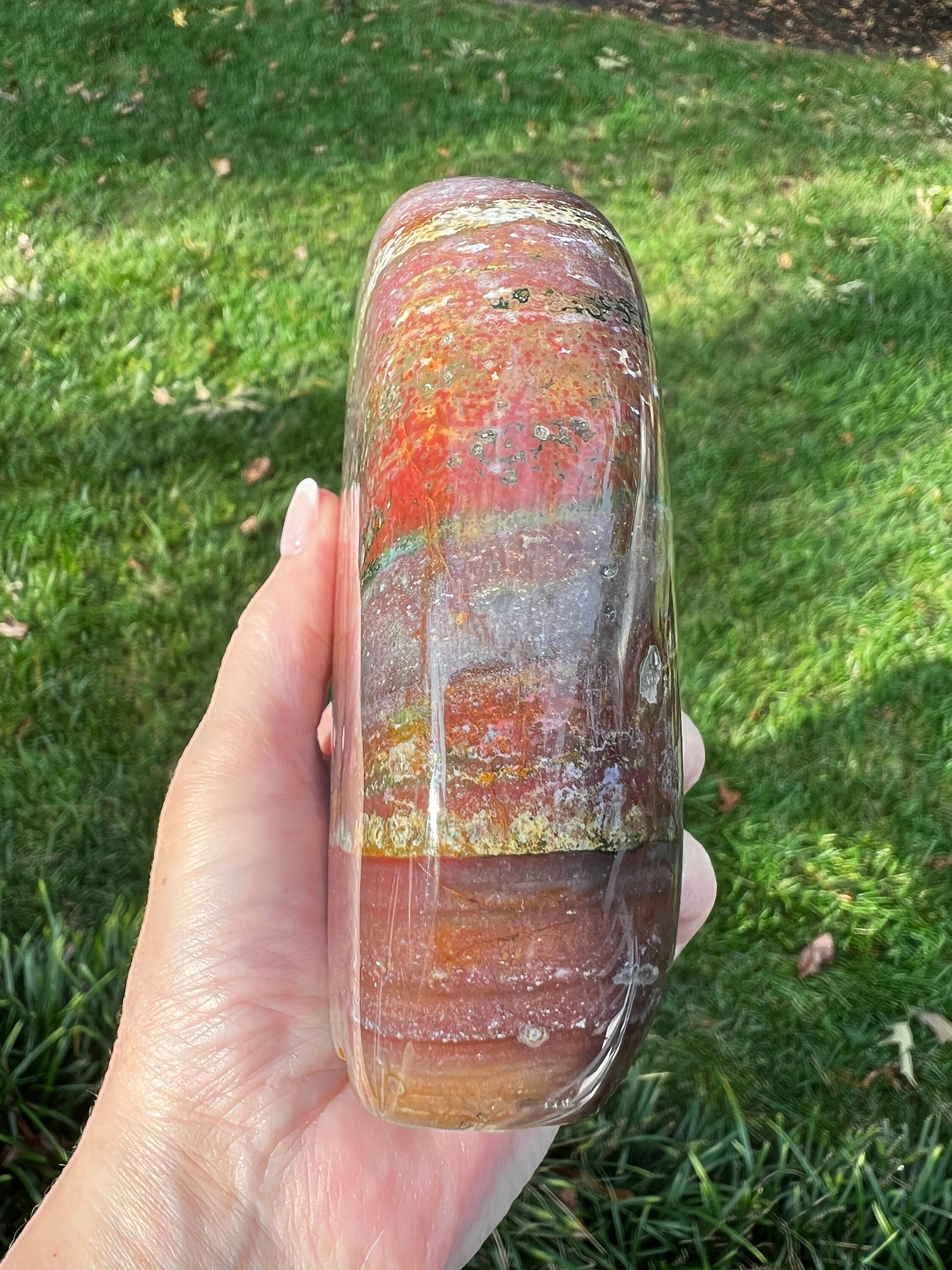 Large Ocean Jasper Standing Freeform, over 2 and a half pounds, high vibration crystals