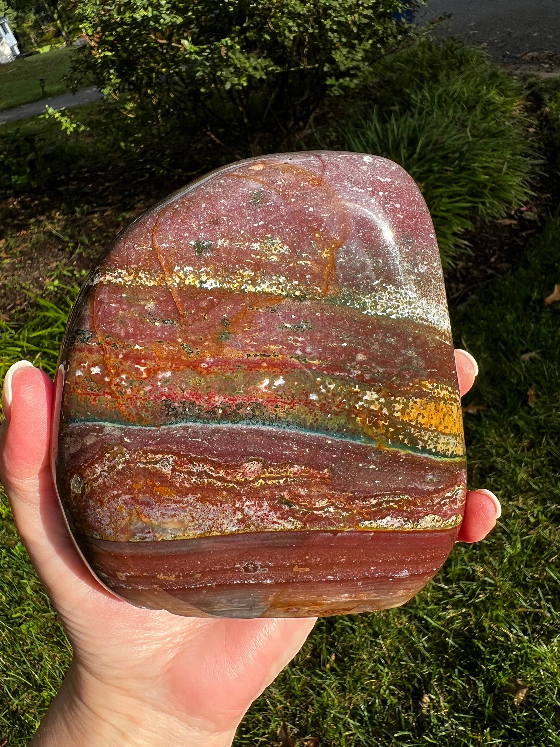 Large Ocean Jasper Standing Freeform, over 2 and a half pounds, high vibration crystals