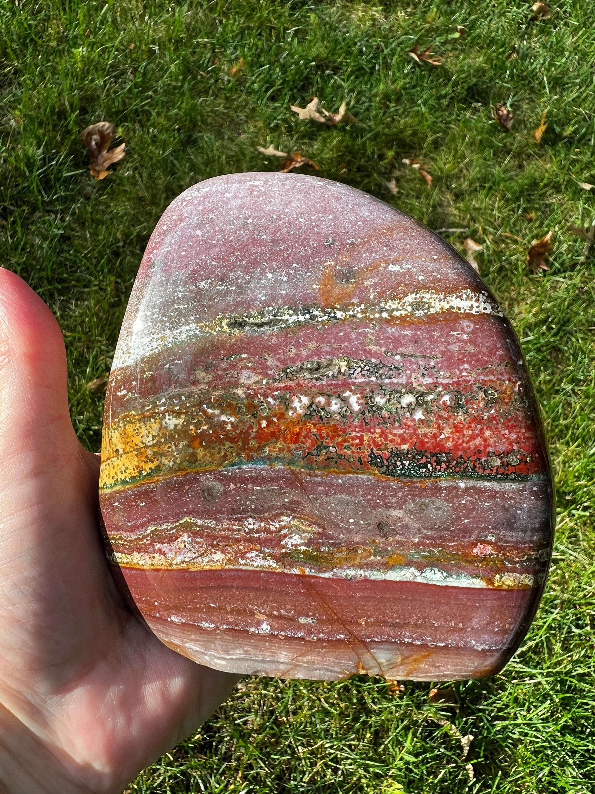 Large Ocean Jasper Standing Freeform, over 2 and a half pounds, high vibration crystals