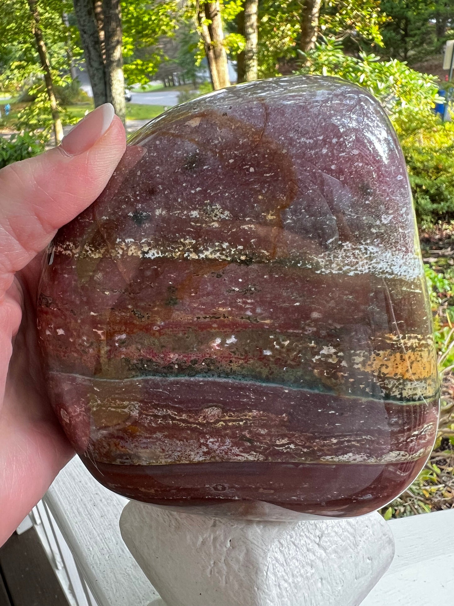 Large Ocean Jasper Standing Freeform, over 2 and a half pounds, high vibration crystals