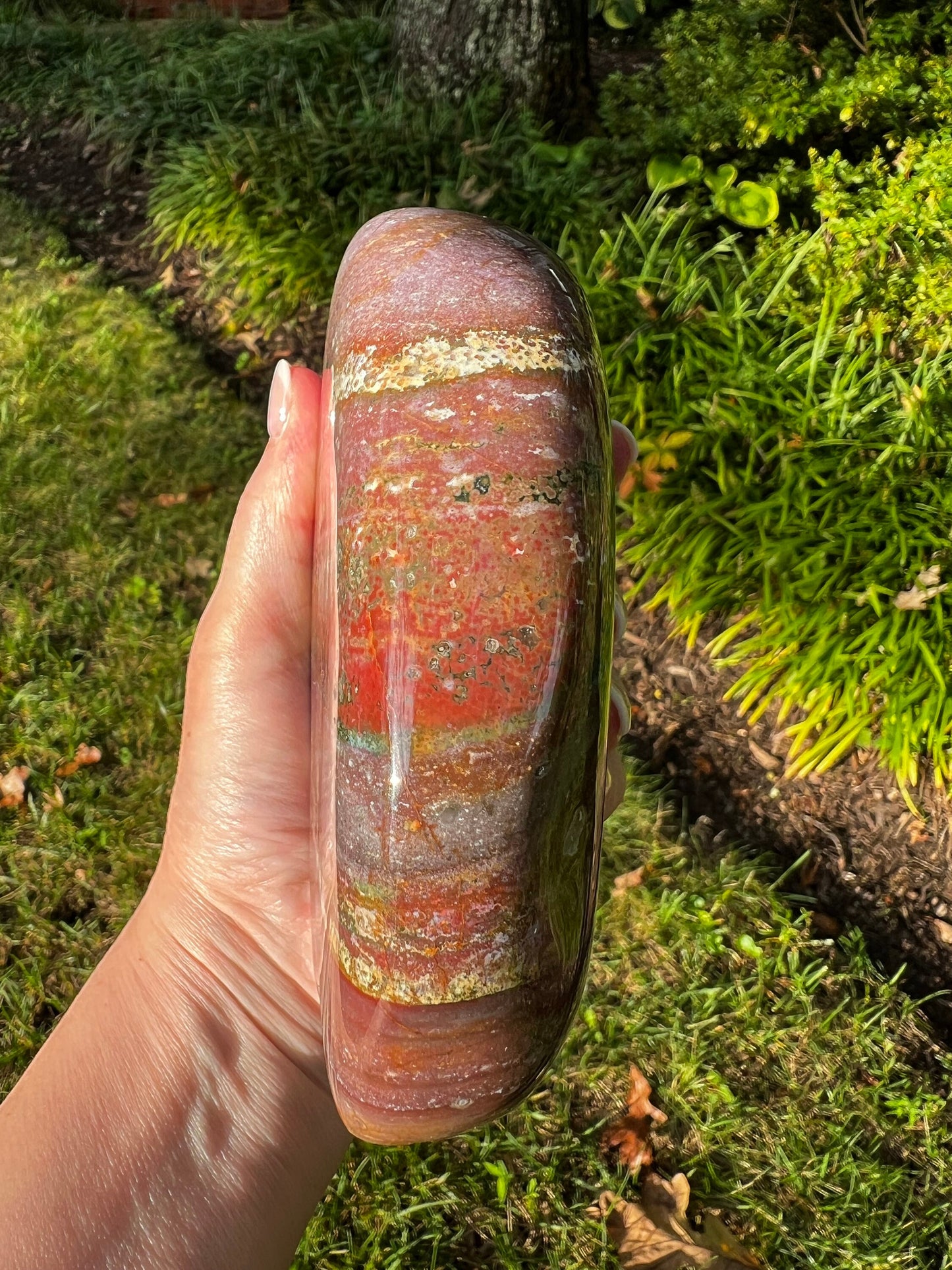 Large Ocean Jasper Standing Freeform, over 2 and a half pounds, high vibration crystals