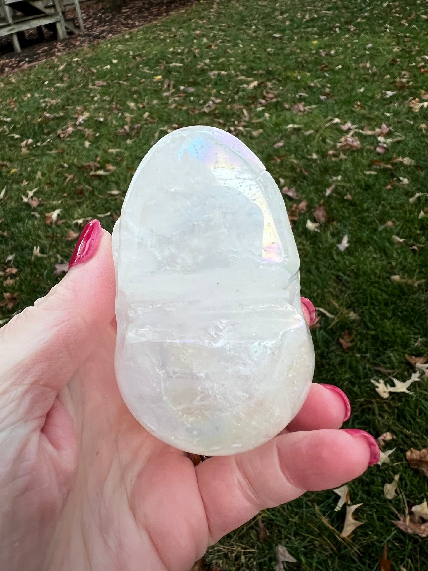 Pink Aura Quartz Skull, 3x2”, private collection, gifts, high vibration crystal healing, altar