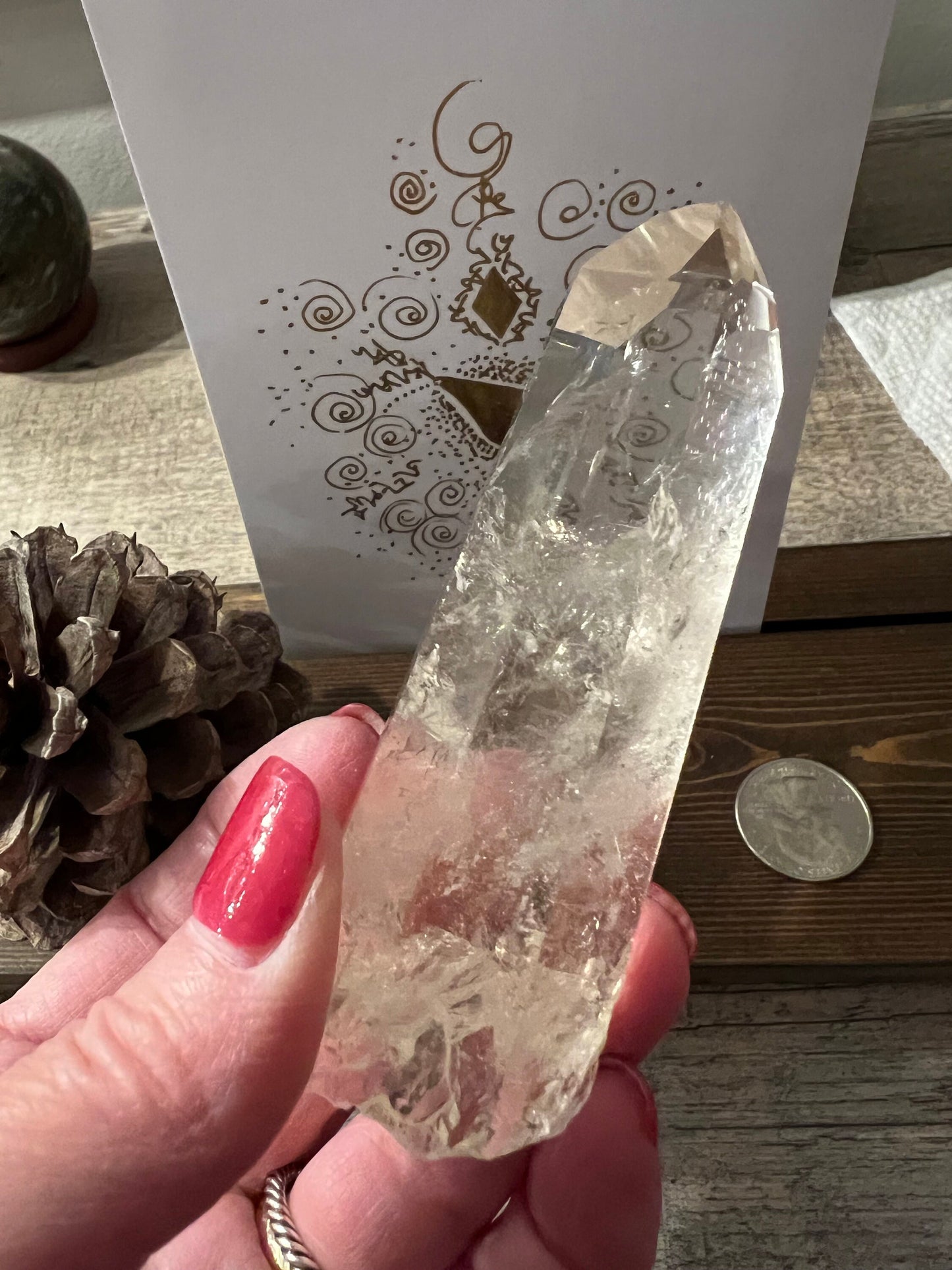 Citrine wand, gifts, high vibration crystals, healing crystal, abundance, New, 1.75”