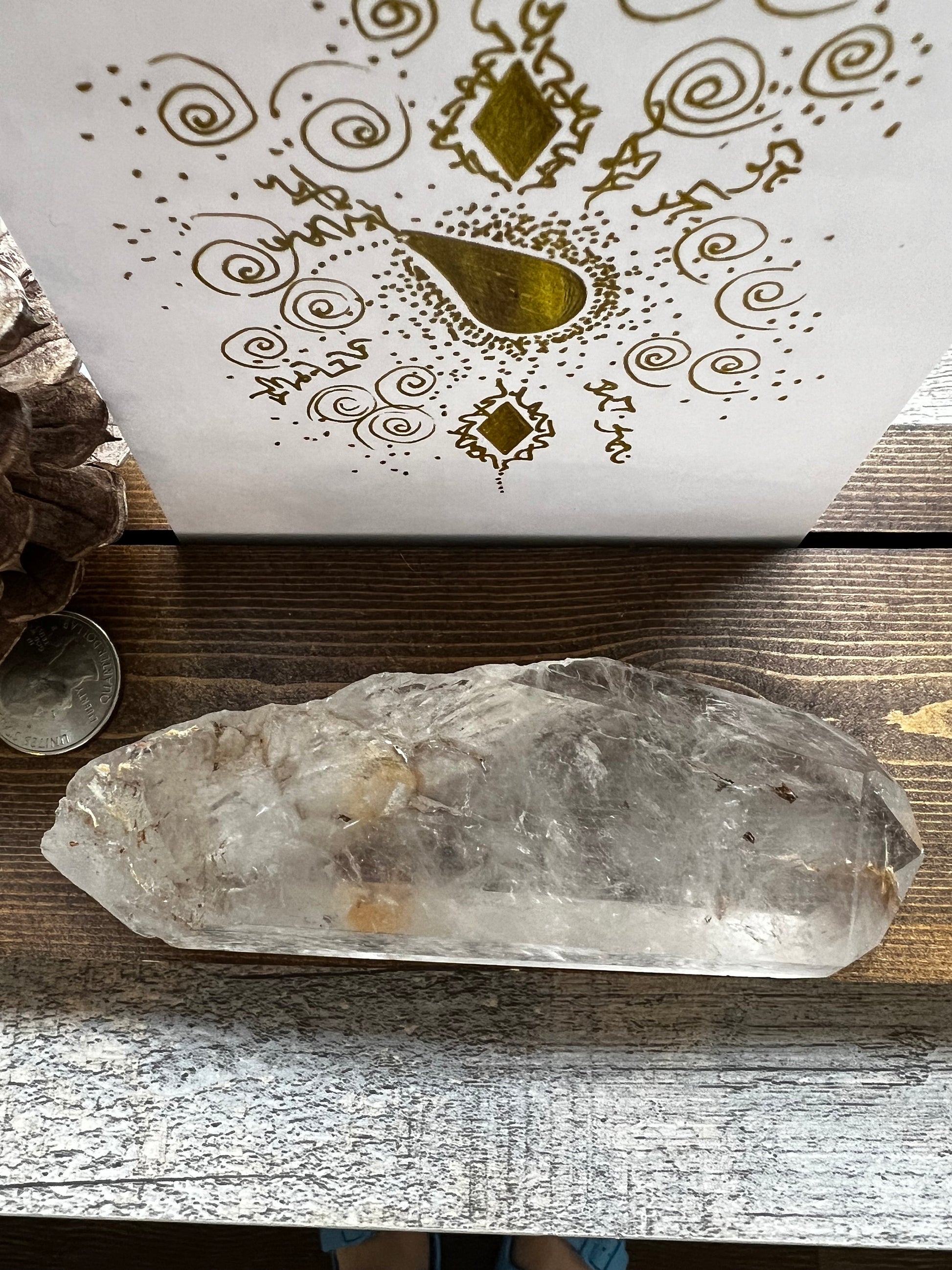 Citrine wand, gifts, high vibration crystals, healing crystal, abundance, New, 5.1”