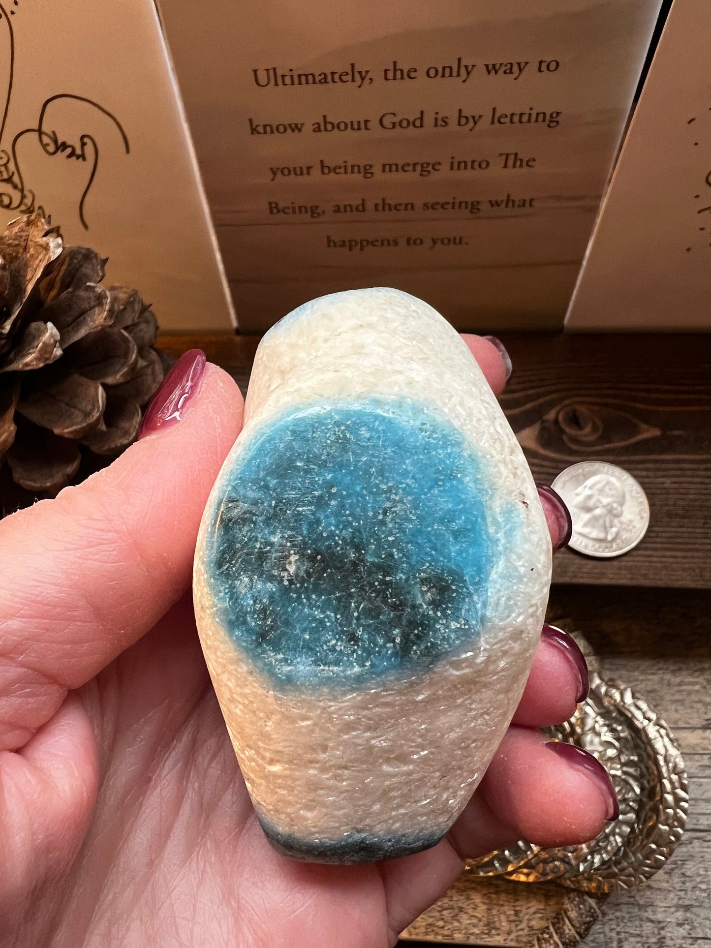 Nakauriite freeform palm stone, new, gift, altar, crystals, high vibration crystals, rare, 2.75”