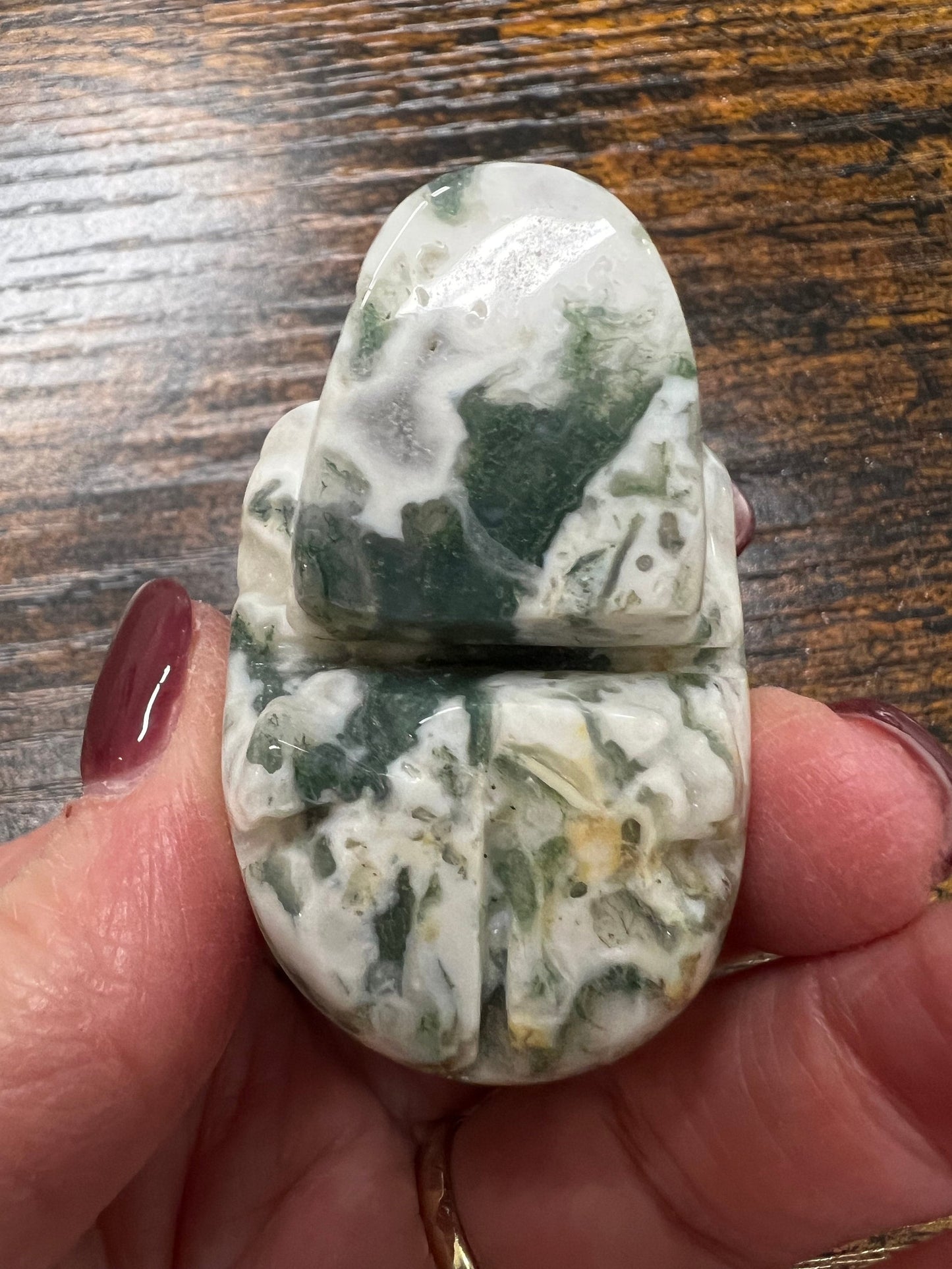 Druzy Tree Agate 2” Skull, beautifully carved, sparkly druzy, crystal healing, high vibration crystals