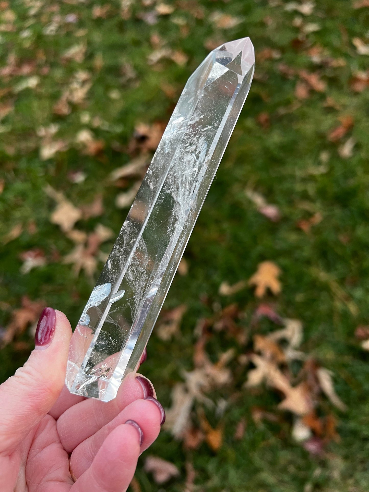 Lemurian Tower, new, Polished cut carving, palm stone, fine Lemurian healing magick crystal, 5.1”