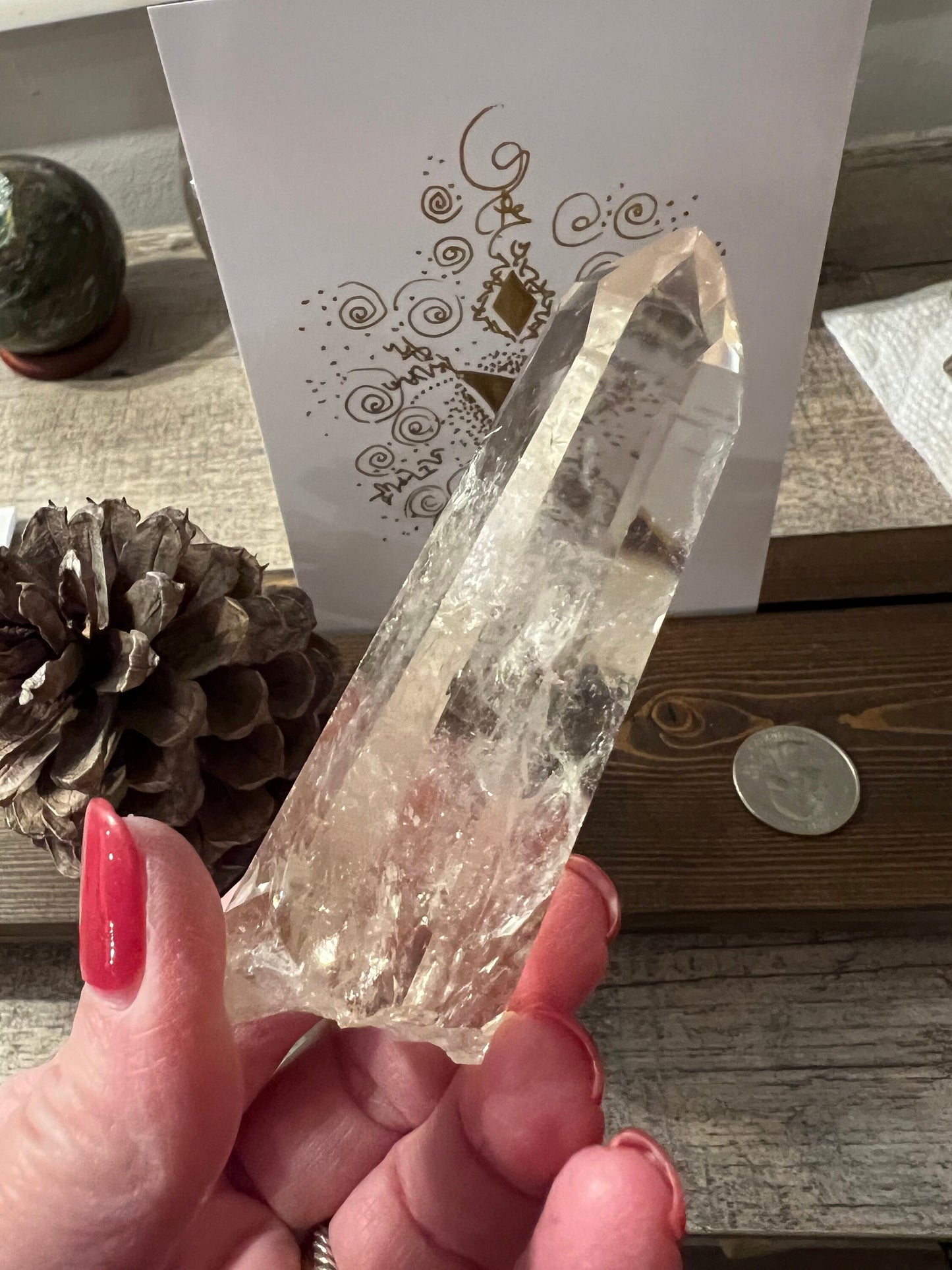 Citrine wand, gifts, high vibration crystals, healing crystal, abundance, New, 1.75”