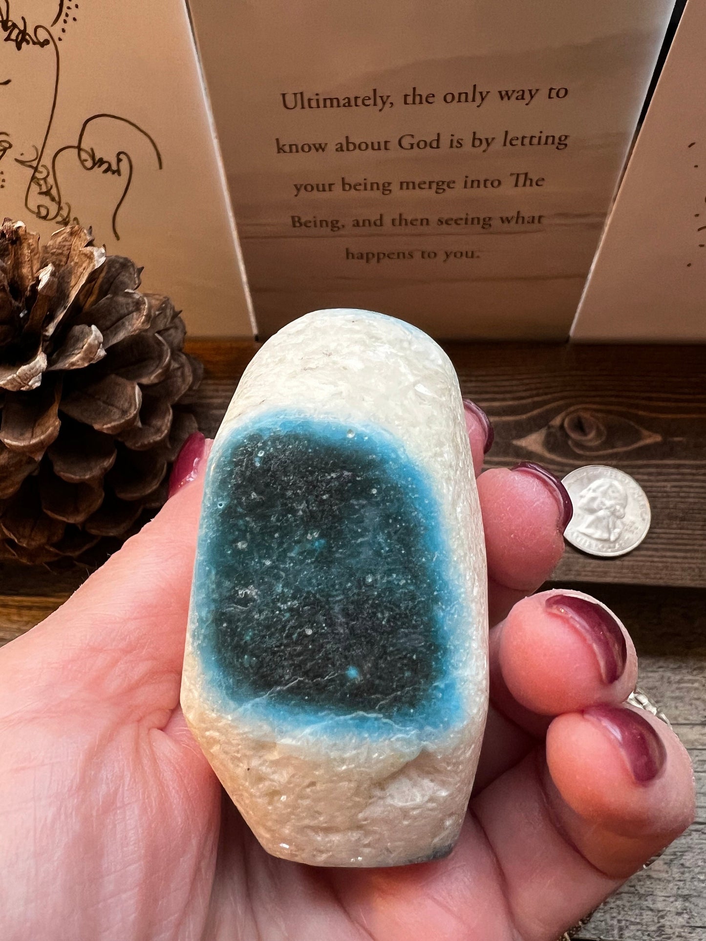 Nakauriite freeform palm stone, new, gift, altar, crystals, high vibration crystals, rare, 2.75”