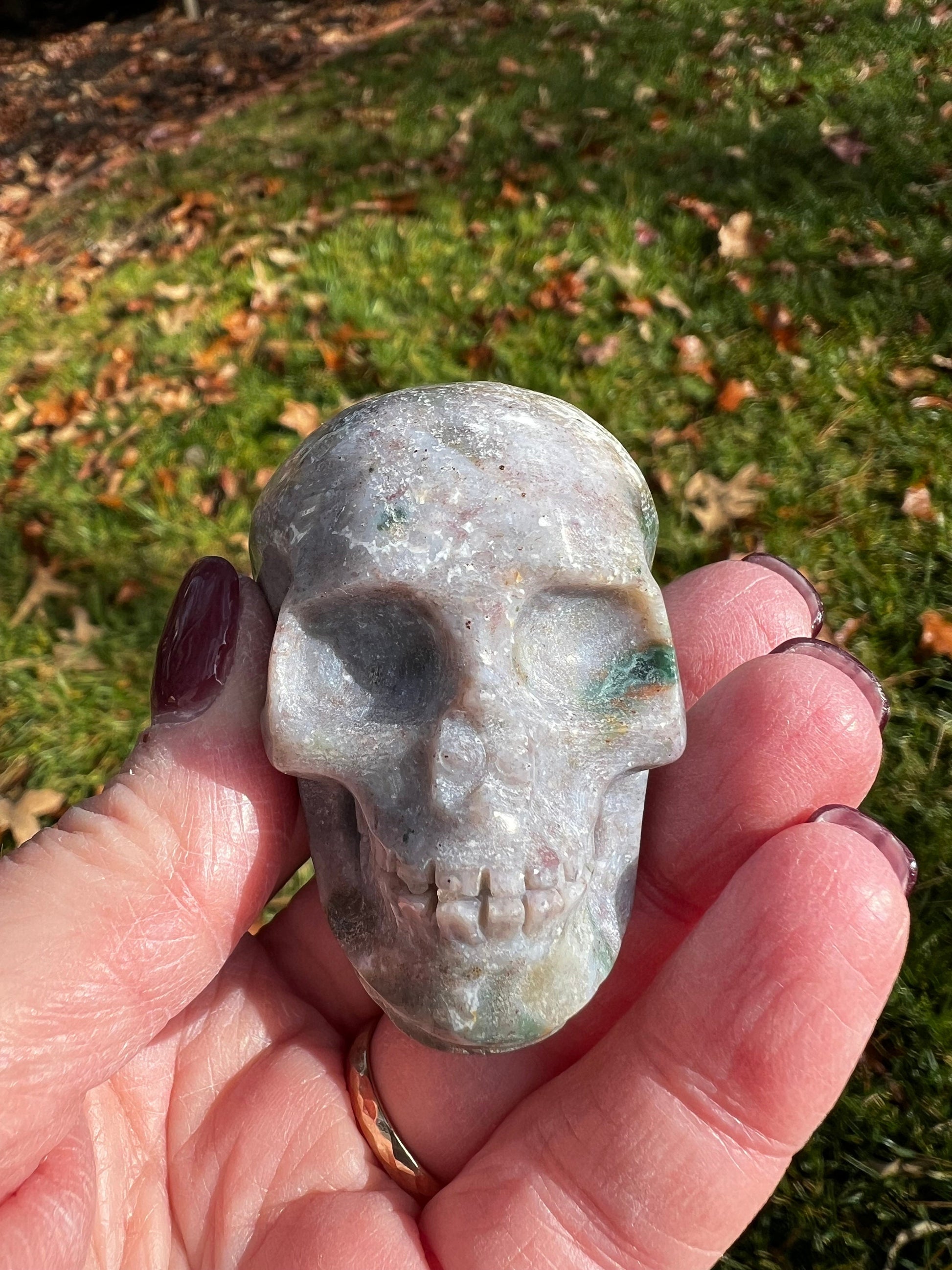 Ocean Jasper Skull, 2”, Beautiful Color, Crystal Skulls, altar, gift, high vibration crystals