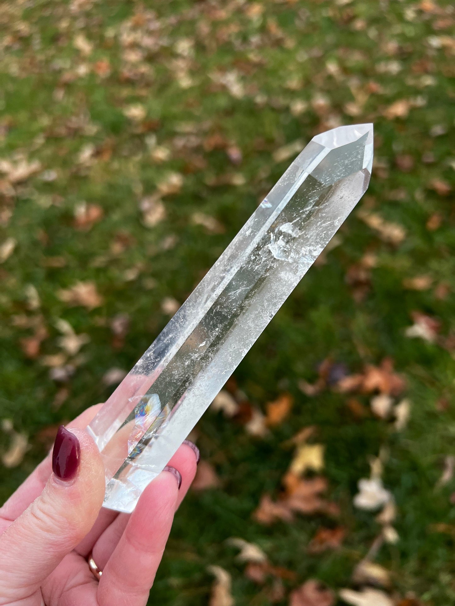 Lemurian Tower, new, Polished cut carving, palm stone, fine Lemurian healing magick crystal, 5.1”