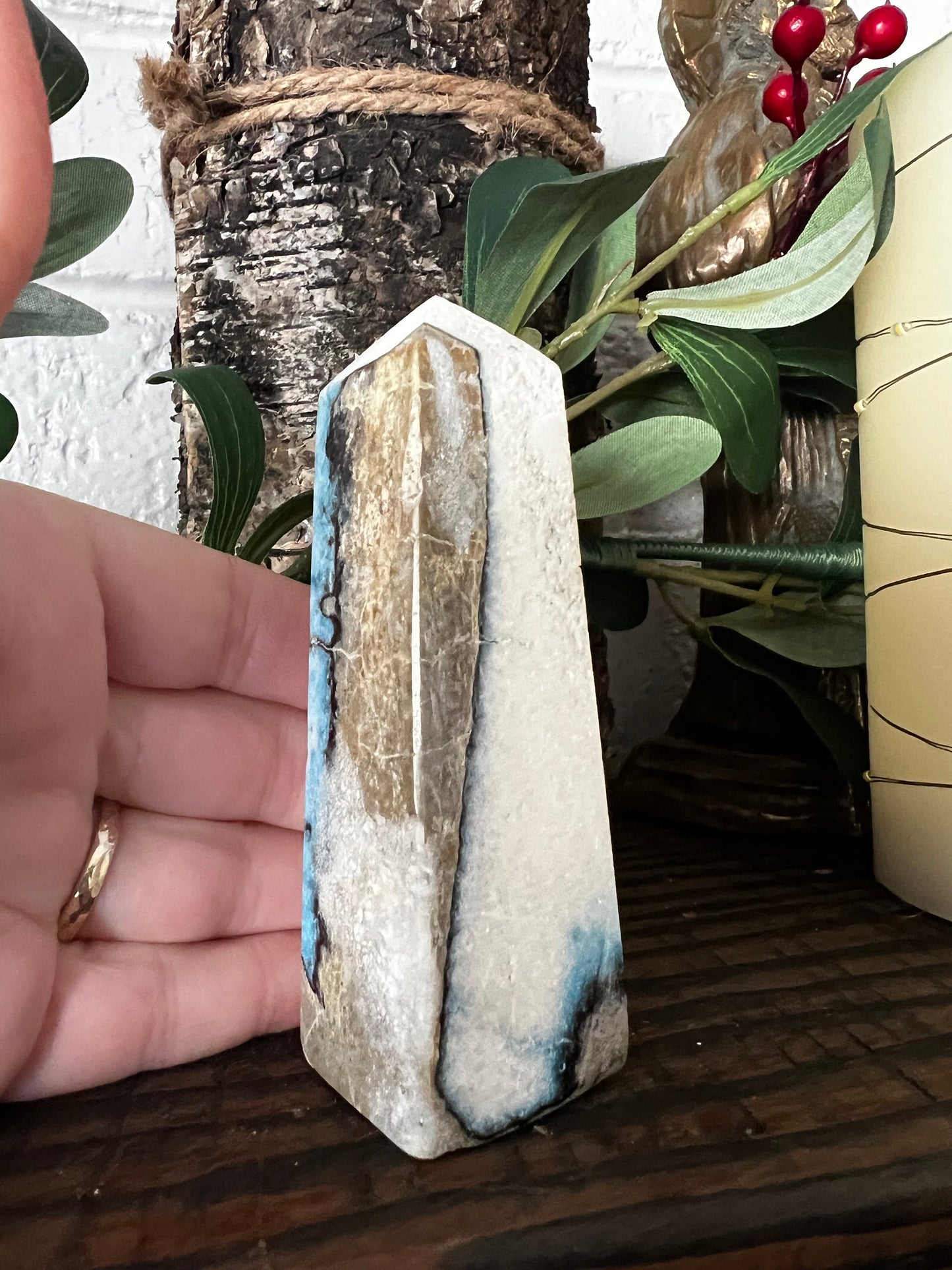 Nakauriite Tower, 3.5”, New, Altar, high vibration crystals, reiki blessed, healing crystals