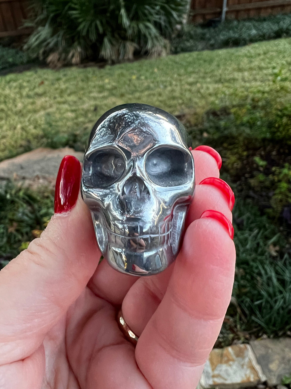 Terahertz Skull, 1.75”, sparkly, new, gift, crystals healing practice, high vibration crystals