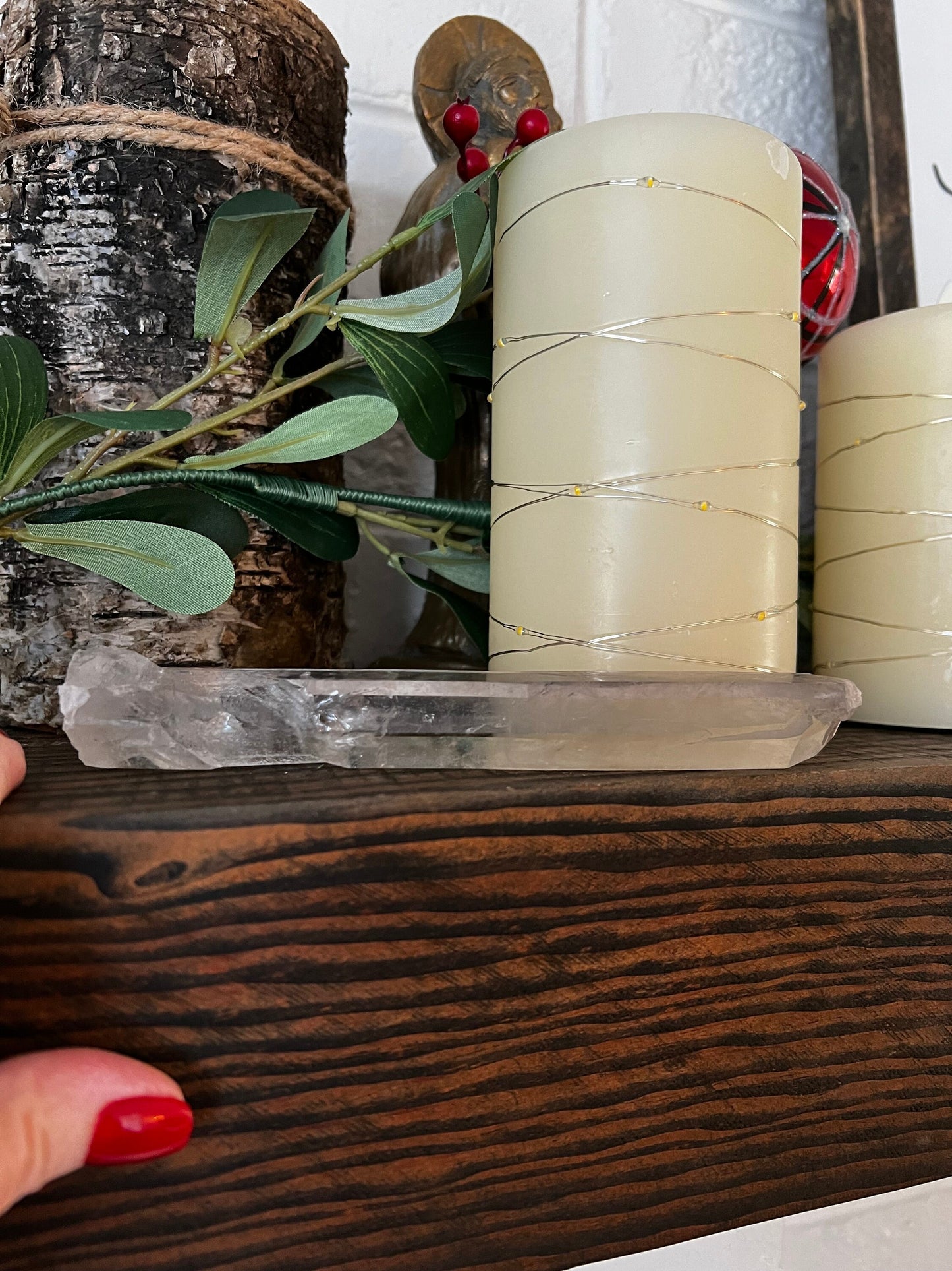 Laser Singing Lemurian 6.5”, with crown bottom, New, 126 grams, gift, altar, high vibration crystals