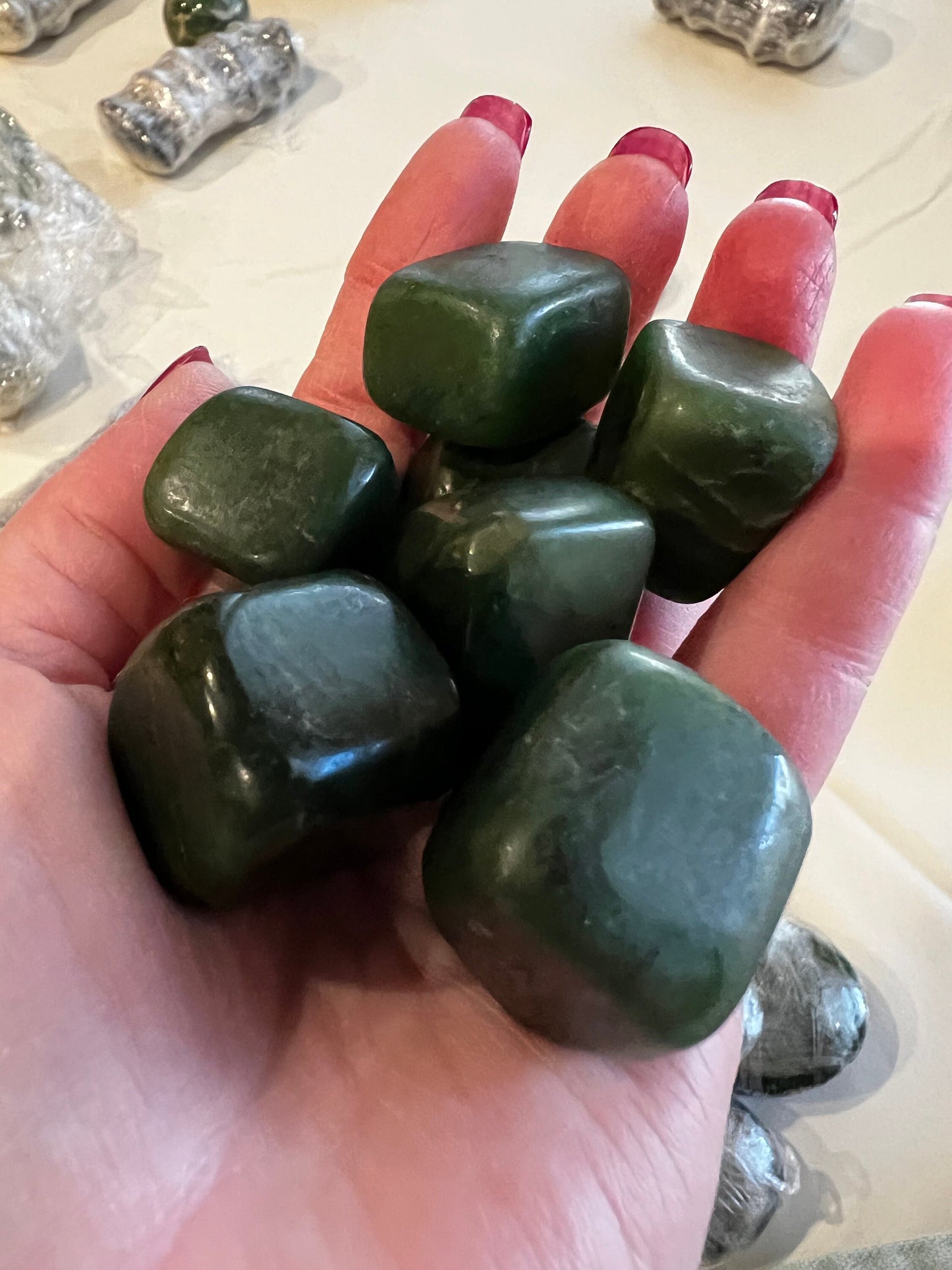 Nephrite Jade Tumble, new, beautiful premium, gifts, crystals, crystal healing