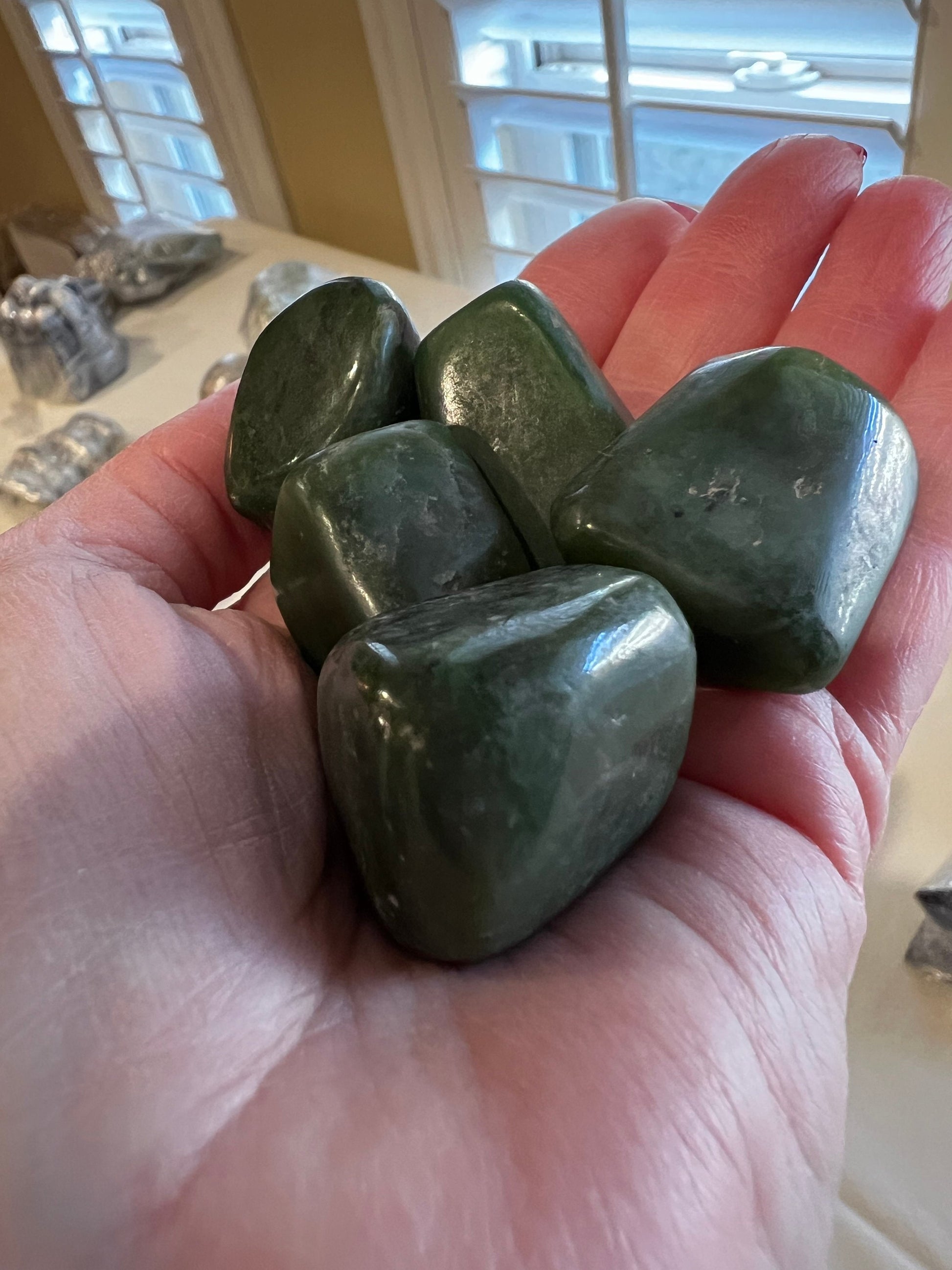 Nephrite Jade Tumble, new, beautiful premium, gifts, crystals, crystal healing