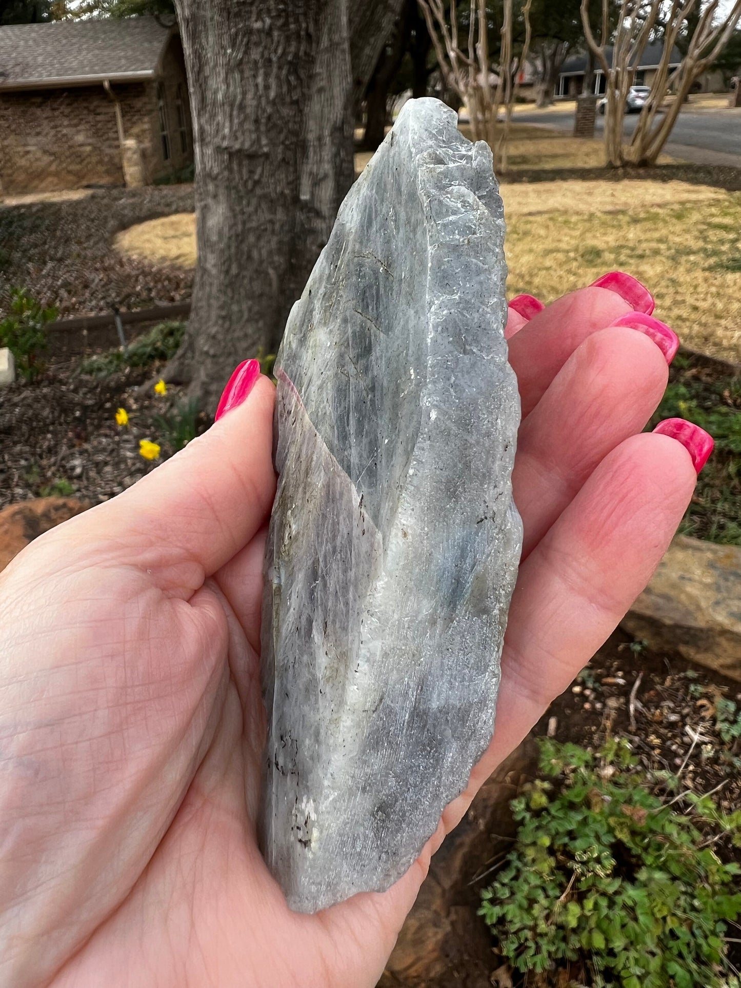 Labradorite Freeform Wand Specimen, gorgeous rainbow pink purple flash, New, Gift