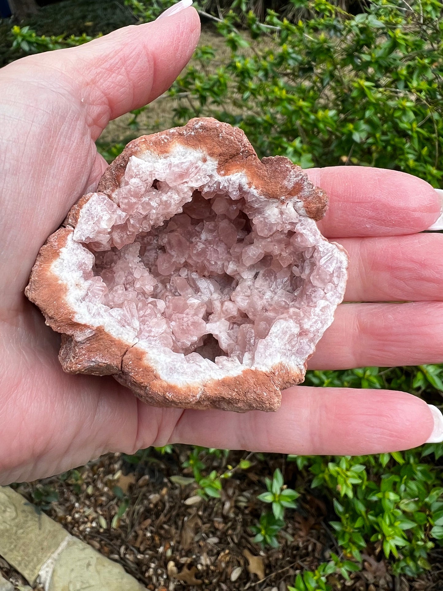 Pink Amethyst Druzy Geode, 2.25”, 3.3 ounces, authentic natural crystal fairy bed, gifts, crystals