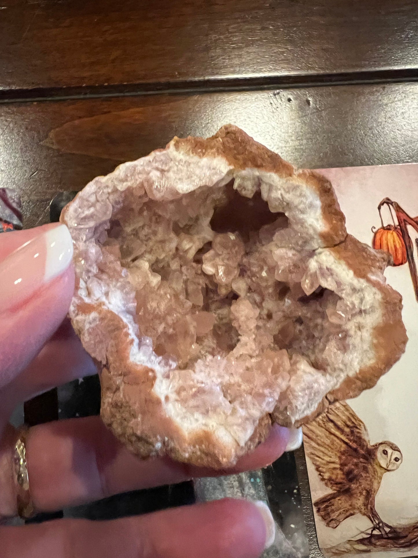 Pink Amethyst Druzy Geode, 2.25”, 3.3 ounces, authentic natural crystal fairy bed, gifts, crystals