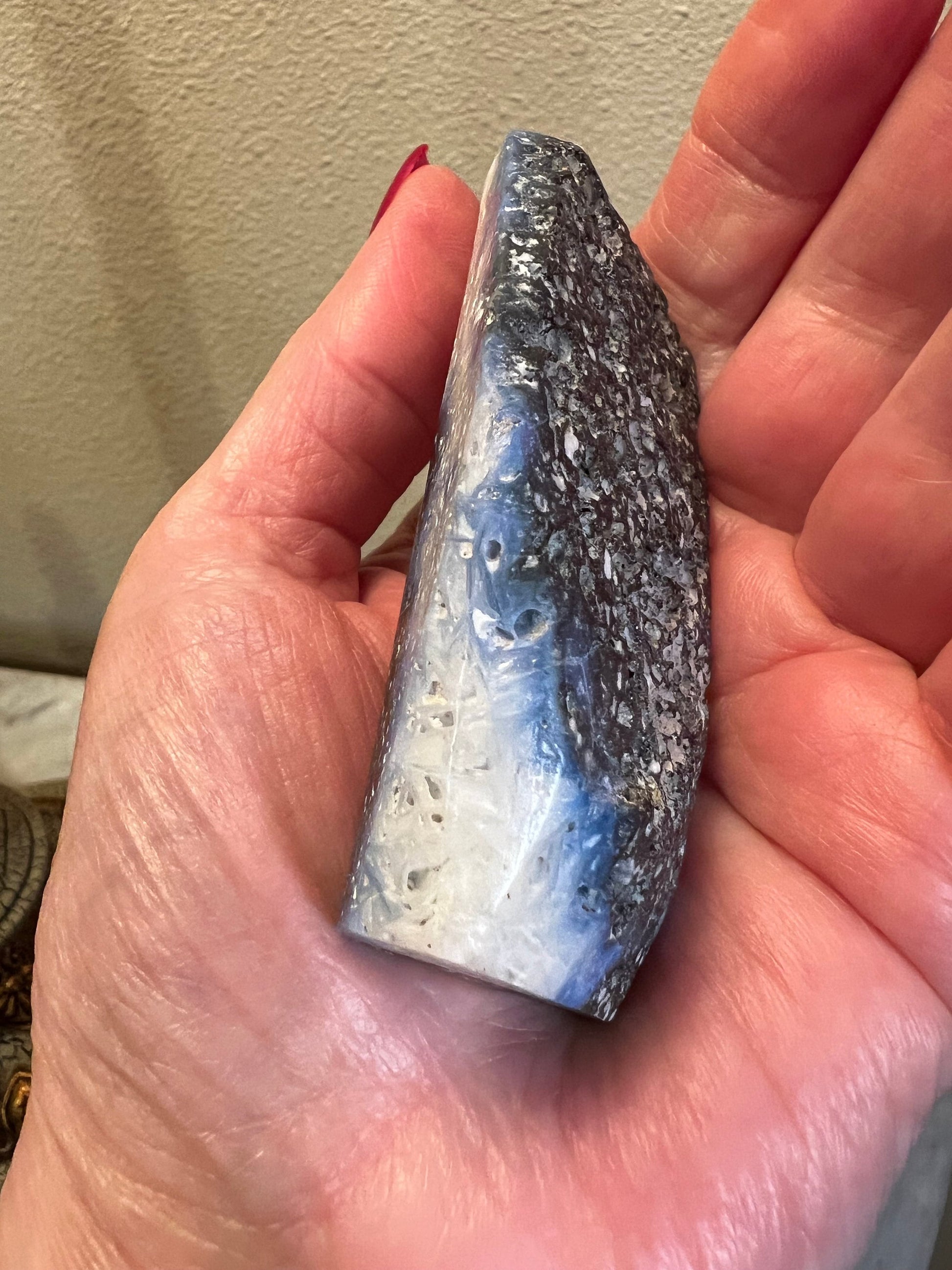 Nakauriite freeform rough, Blue Ice, Glacierite, 3”, new, gift, altar, crystals, high vibration crystals, rare