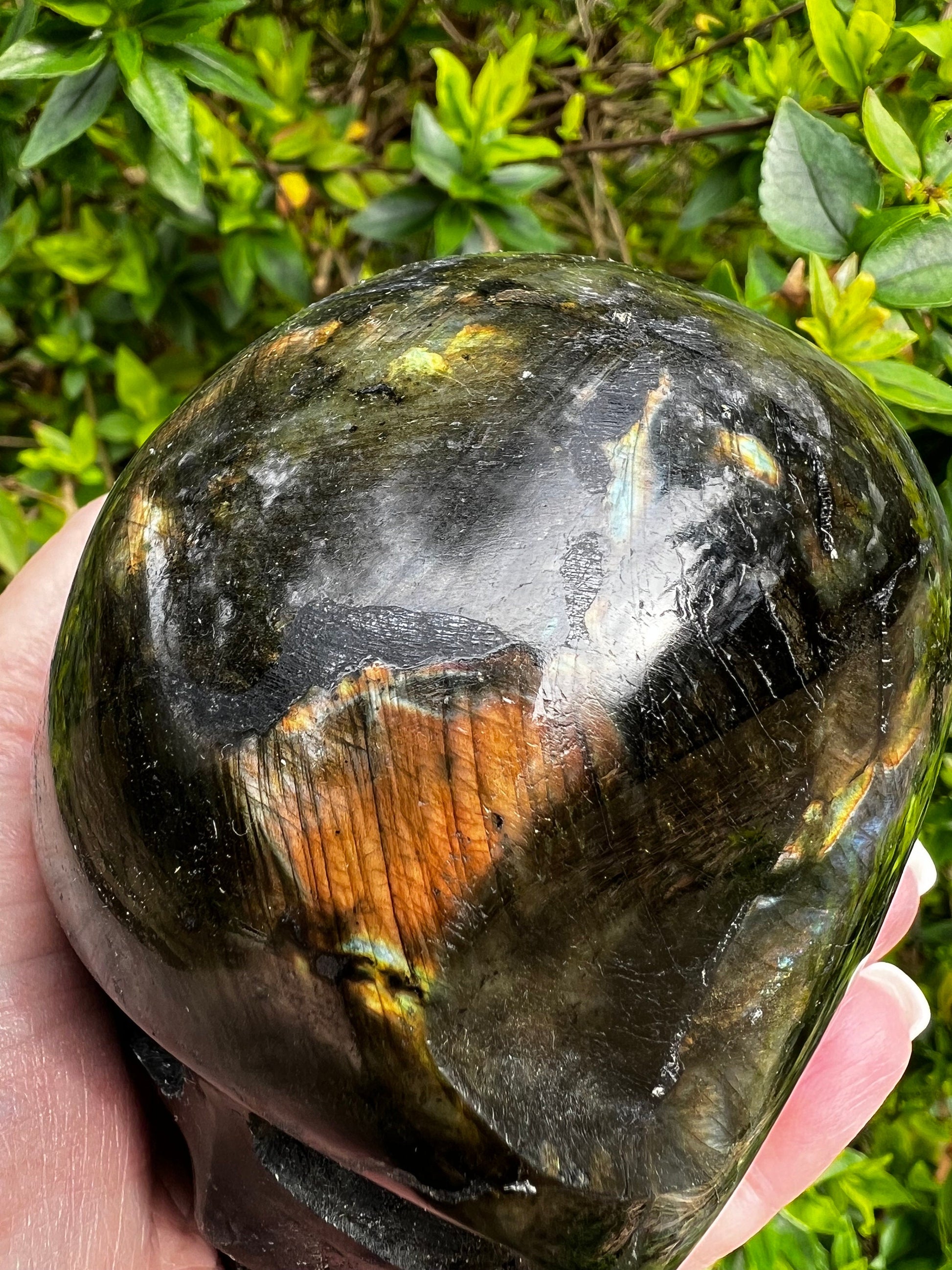 Labradorite Skull, 3.75”, stunning carving, new, high vibration healing, spiritual tools