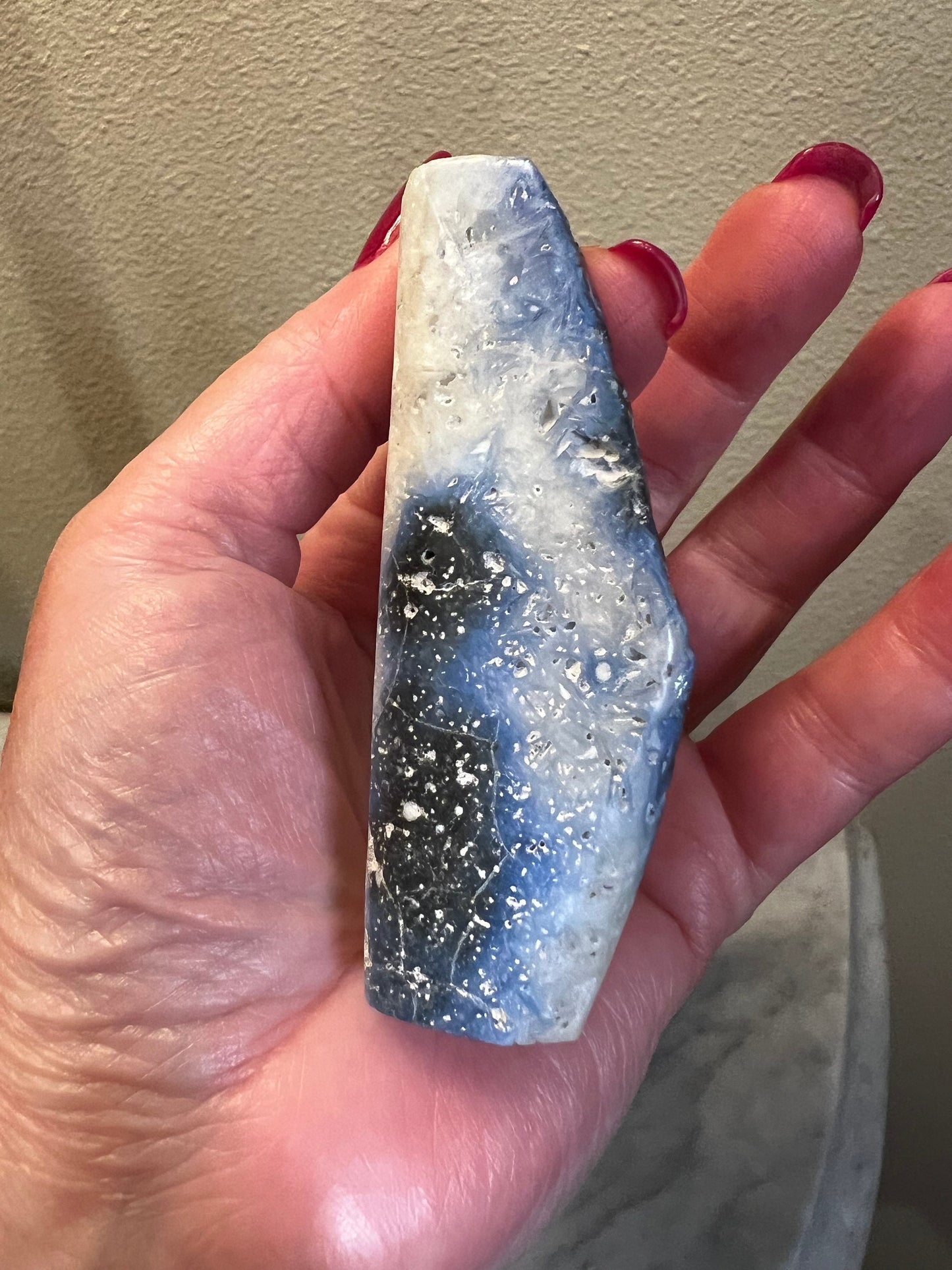 Nakauriite freeform rough, Blue Ice, Glacierite, 3”, new, gift, altar, crystals, high vibration crystals, rare