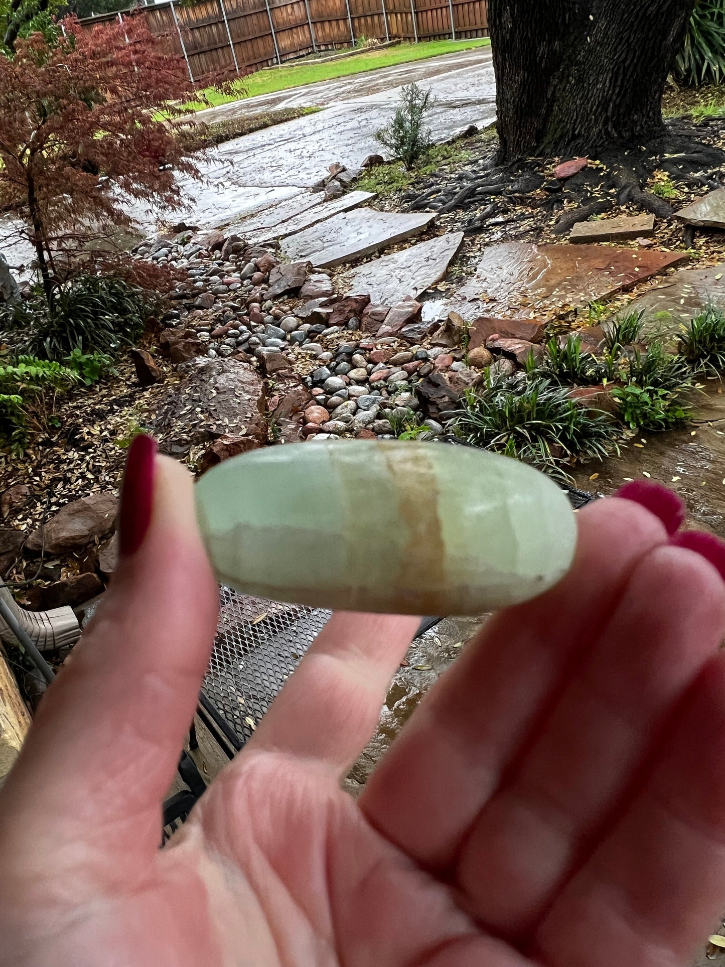 Pistachio Calcite Palm Stone, 2.25”, new in shop, gifts, altar, tarot, crystals healing, high vibration crystals