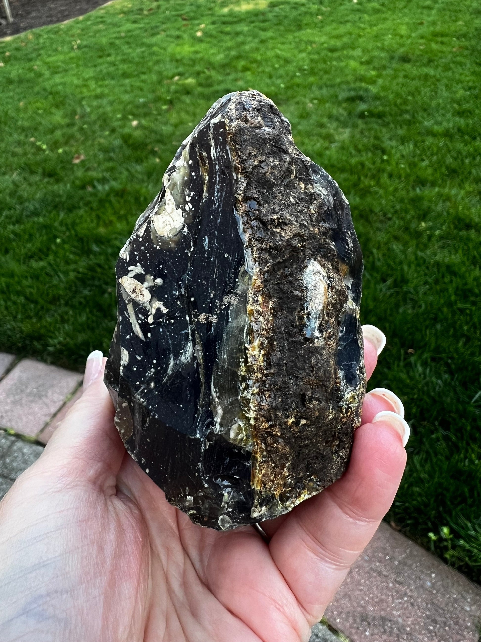 Large raw amber chunk, New, altar, gift, high vibration crystals, natural, crystal healing, 7.8 ounces, 3.25”